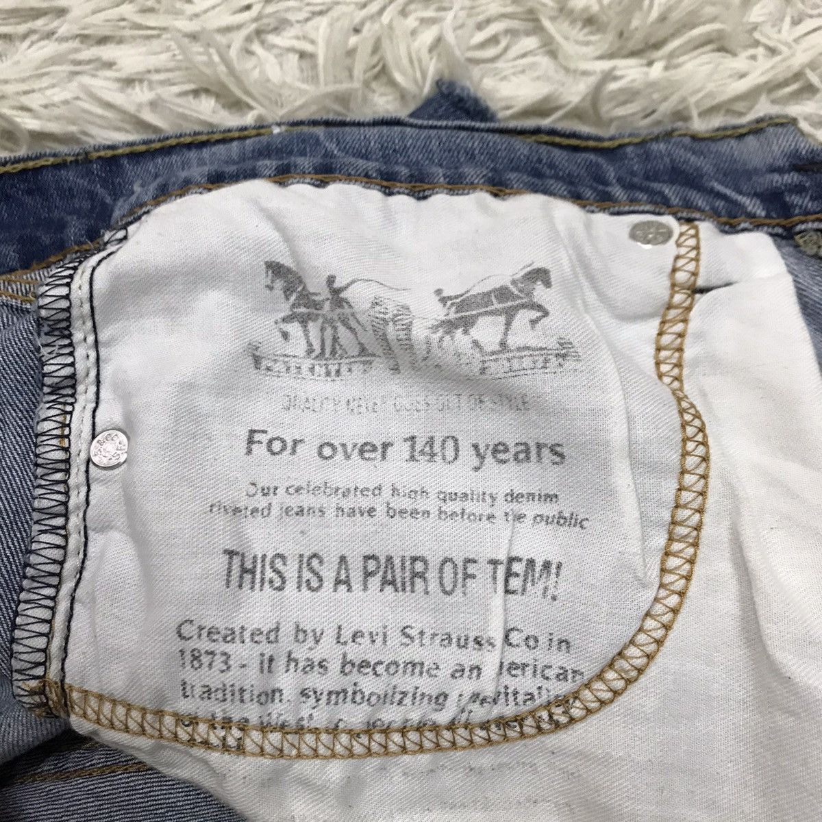 Levi's Levis 511 Denim Stamp Button 4986 Jeans Custom Short Pants Size US 31 - 13 Thumbnail