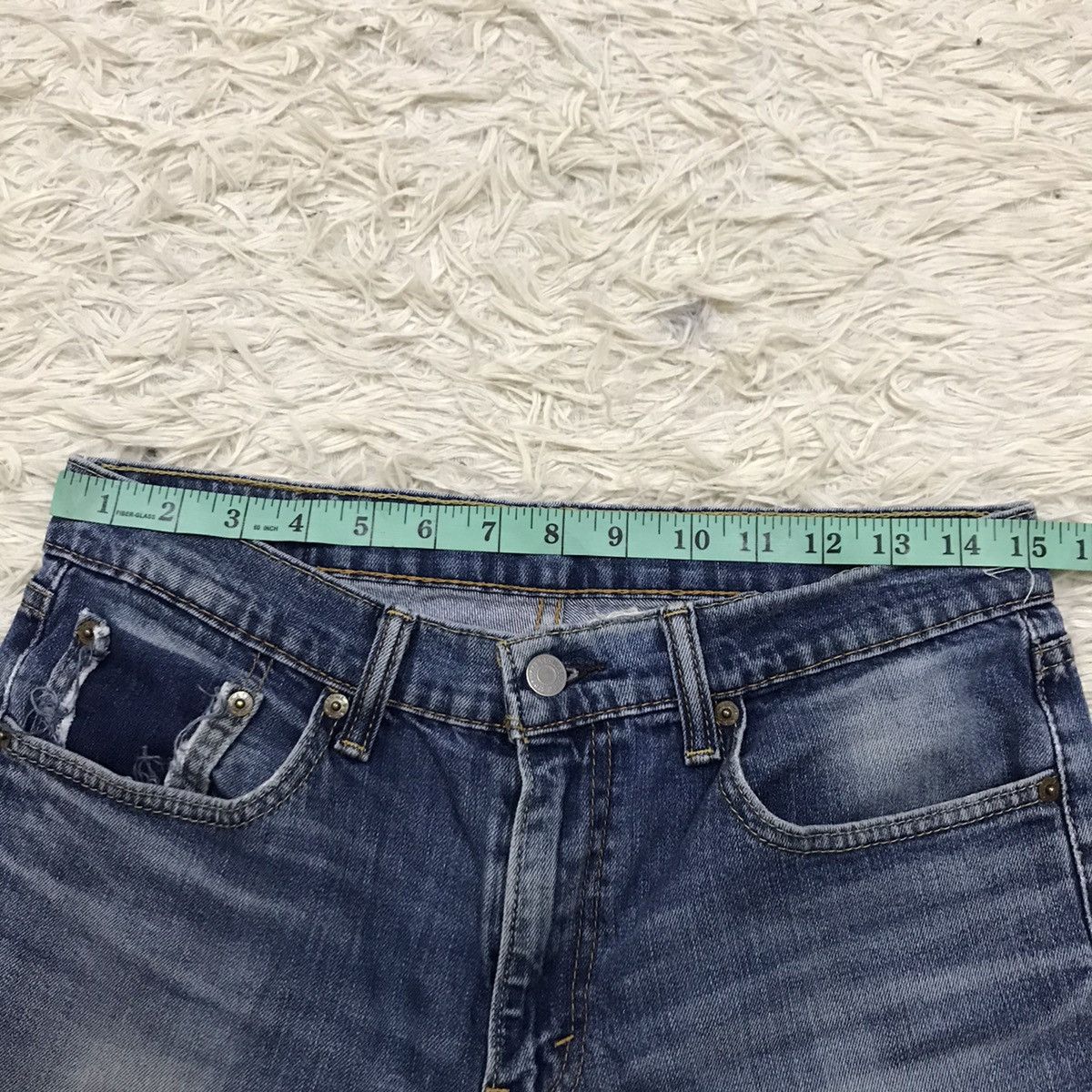 Levi's Levis 511 Denim Stamp Button 4986 Jeans Custom Short Pants Size US 31 - 18 Thumbnail
