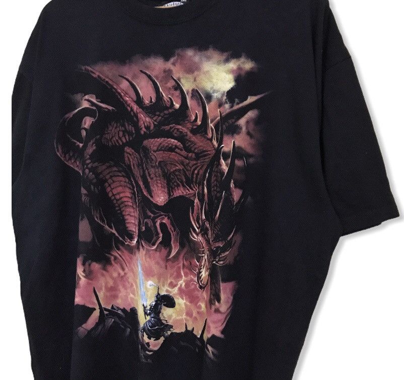 Japanese Brand Vintage skullbone art dragon tshirt Size US XL / EU 56 / 4 - 4 Thumbnail