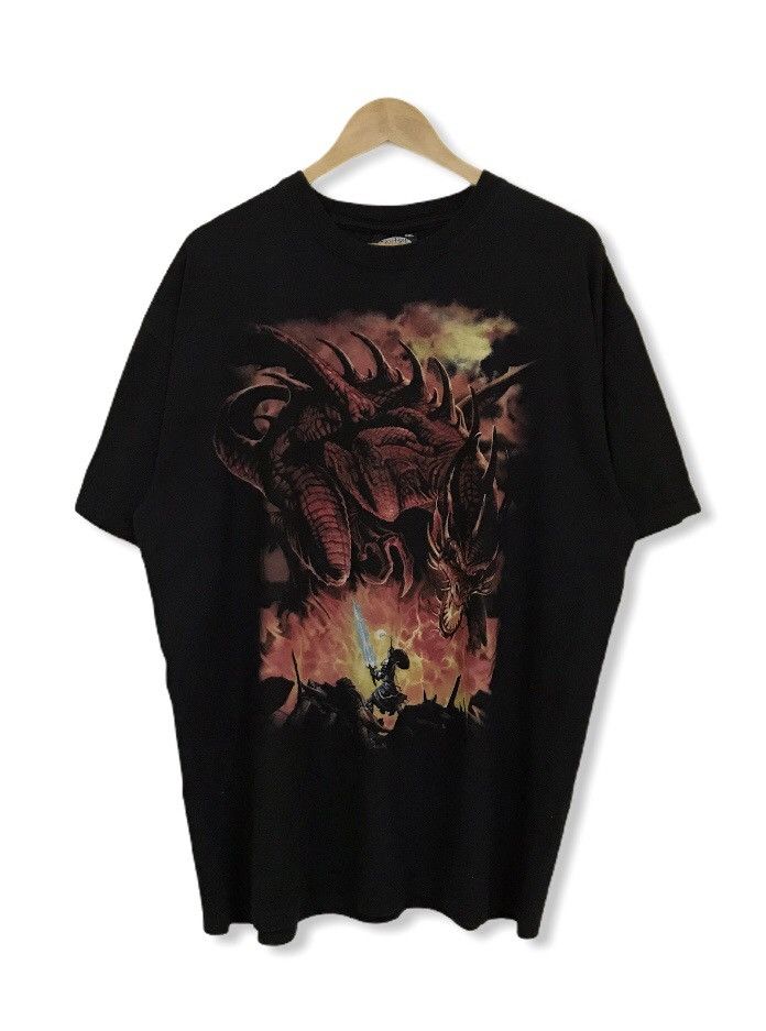 Japanese Brand Vintage skullbone art dragon tshirt Size US XL / EU 56 / 4 - 1 Thumbnail