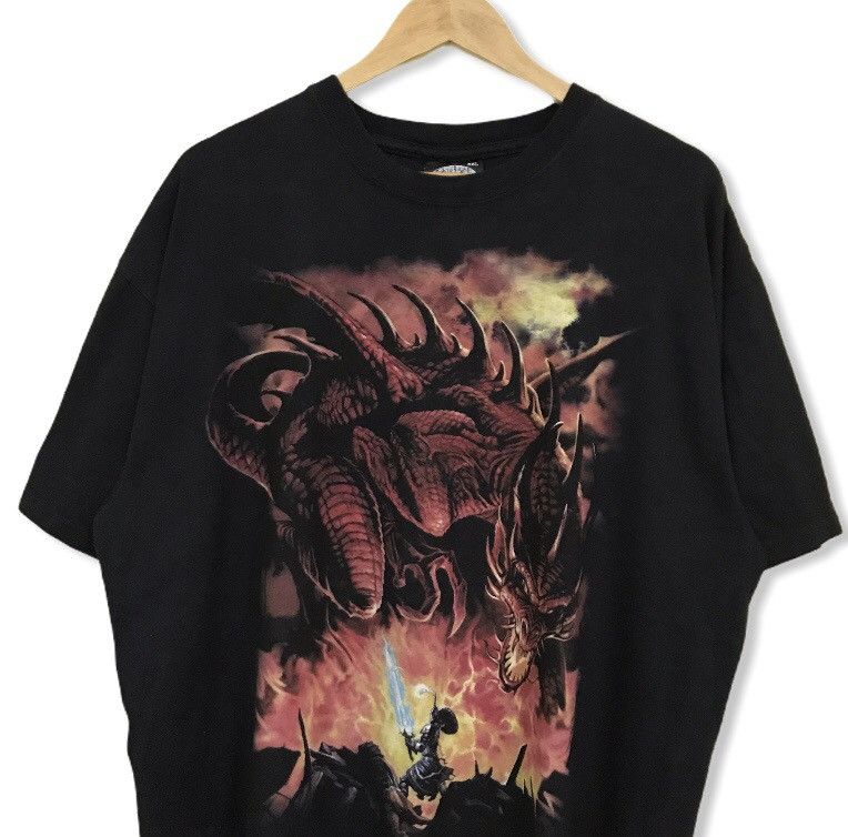 Japanese Brand Vintage skullbone art dragon tshirt Size US XL / EU 56 / 4 - 2 Thumbnail