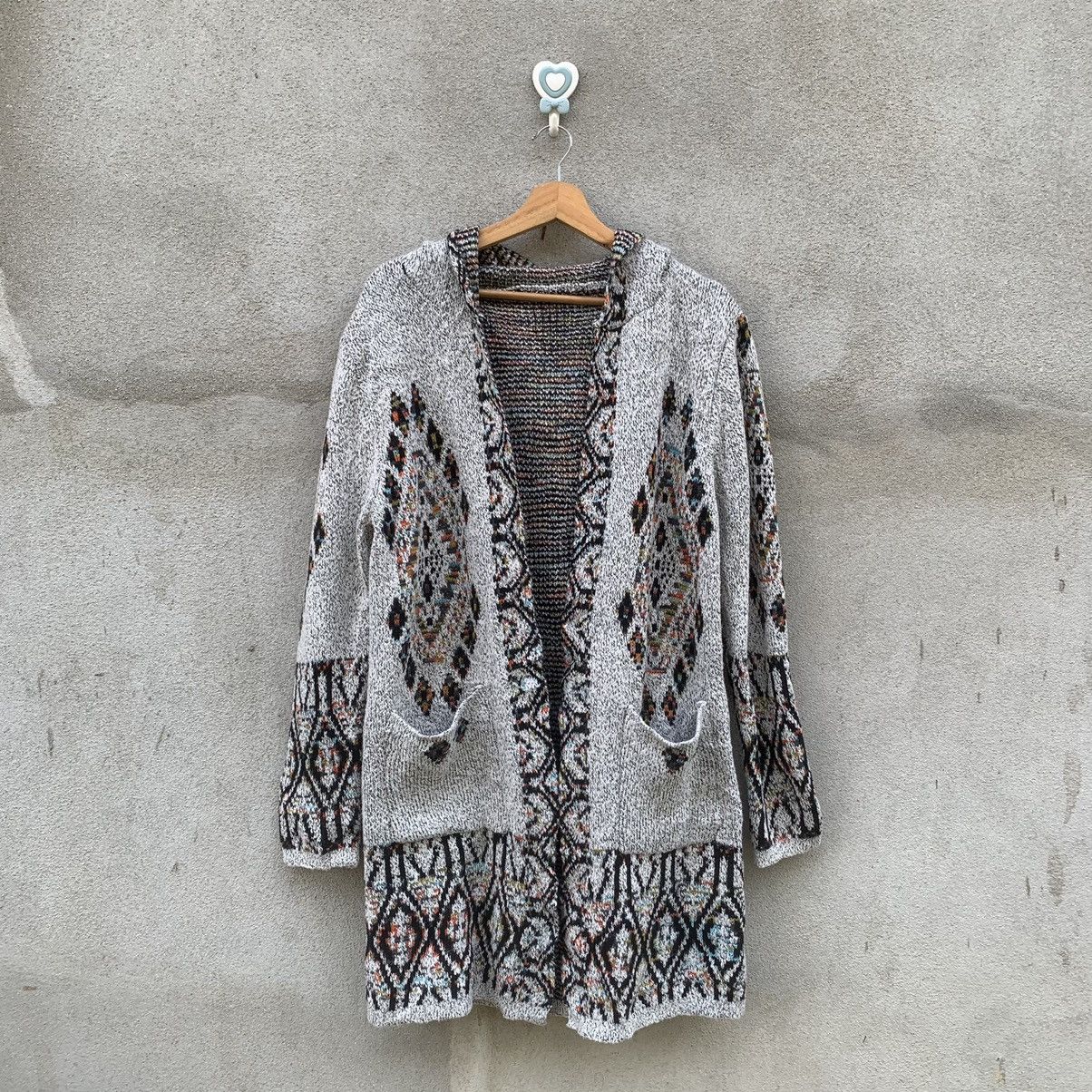 NAVAJO KNIT LONG CARDIGAN JAPANESE VINTAGE NATIVE SWEATER