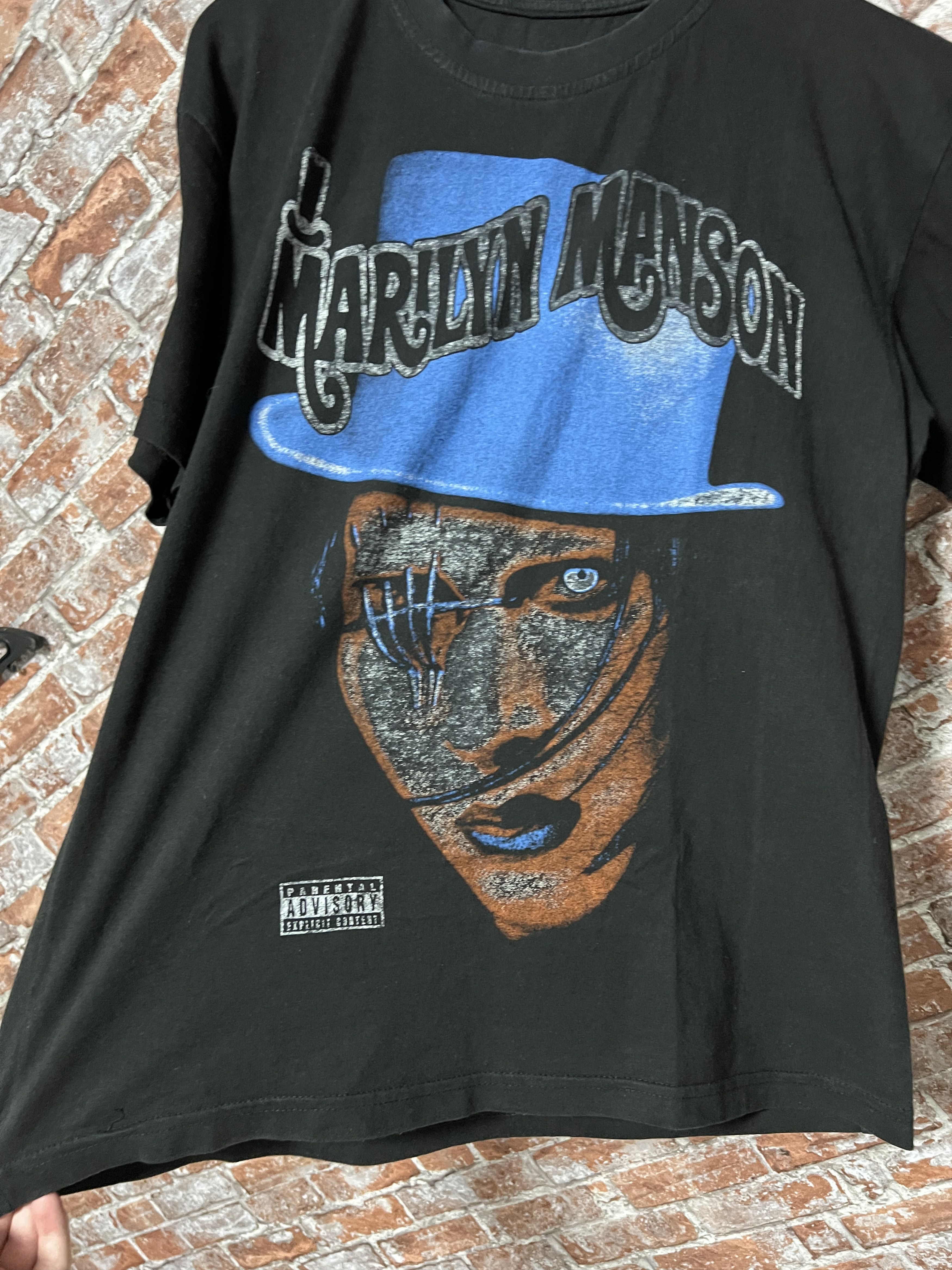 Band Tees × Vintage Vintage 2000s Marilyn Manson Rock Band T-shirt Size US L / EU 52-54 / 3 - 10 Thumbnail