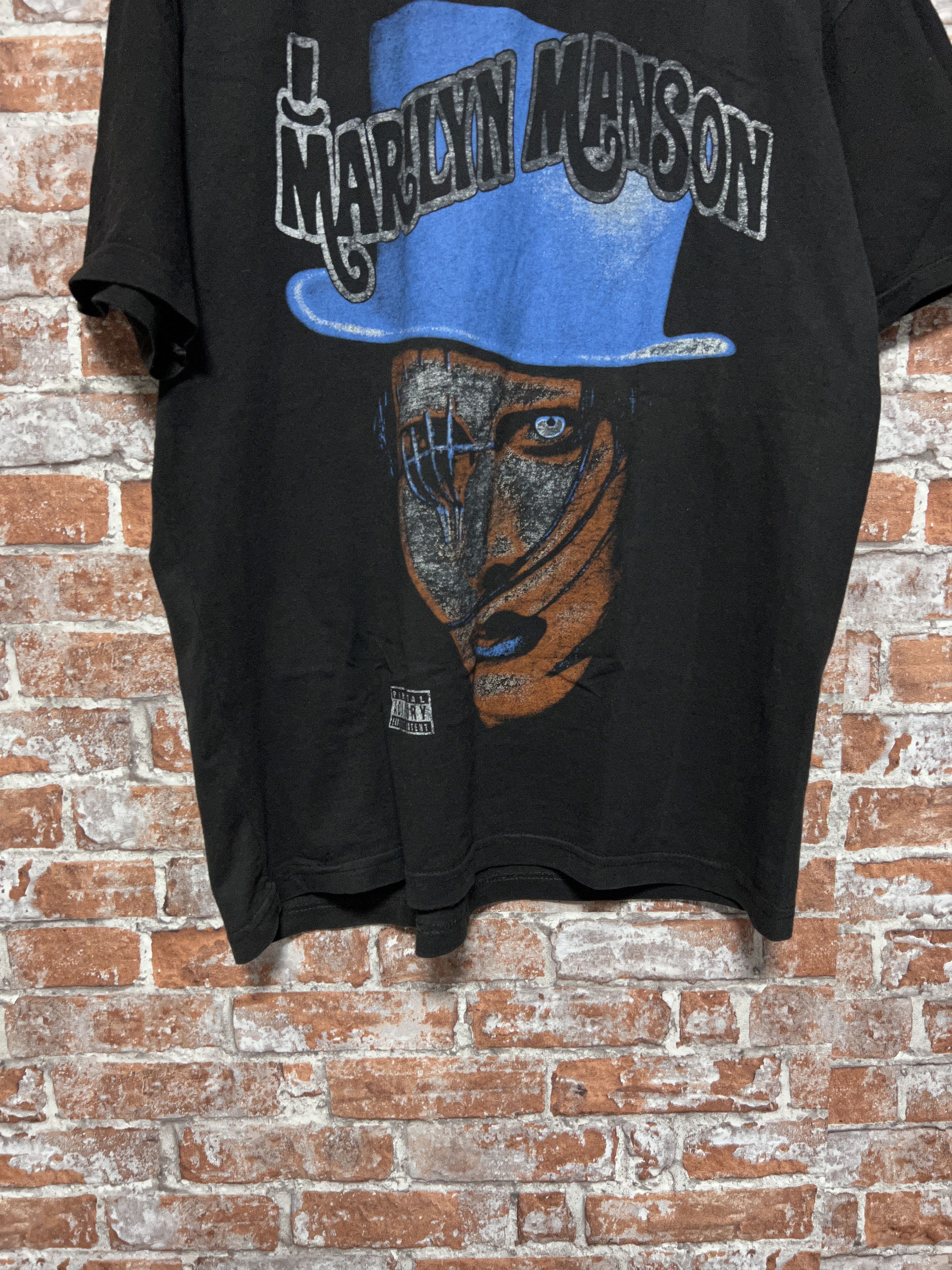 Band Tees × Vintage Vintage 2000s Marilyn Manson Rock Band T-shirt Size US L / EU 52-54 / 3 - 9 Thumbnail