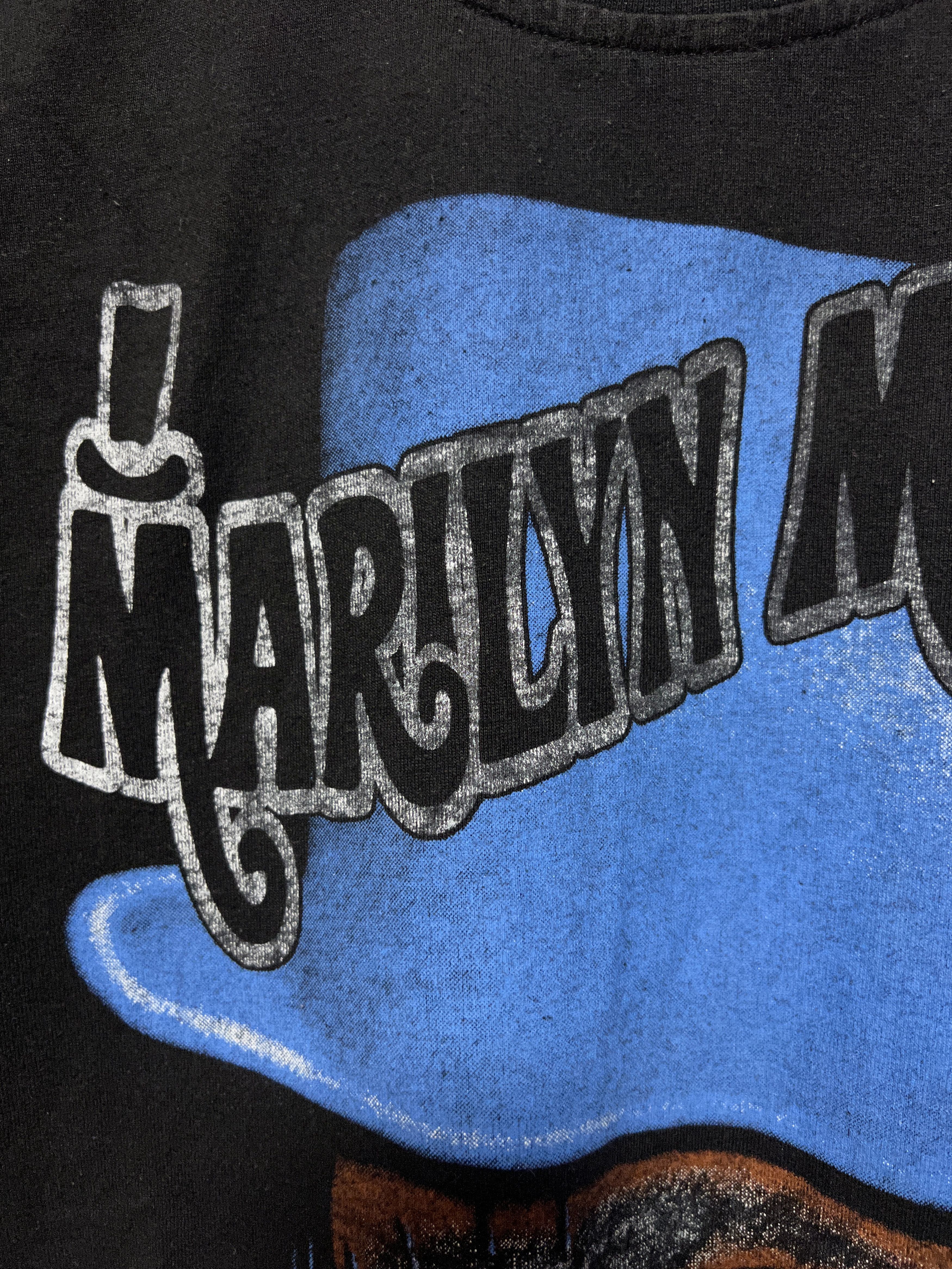 Band Tees × Vintage Vintage 2000s Marilyn Manson Rock Band T-shirt Size US L / EU 52-54 / 3 - 4 Thumbnail