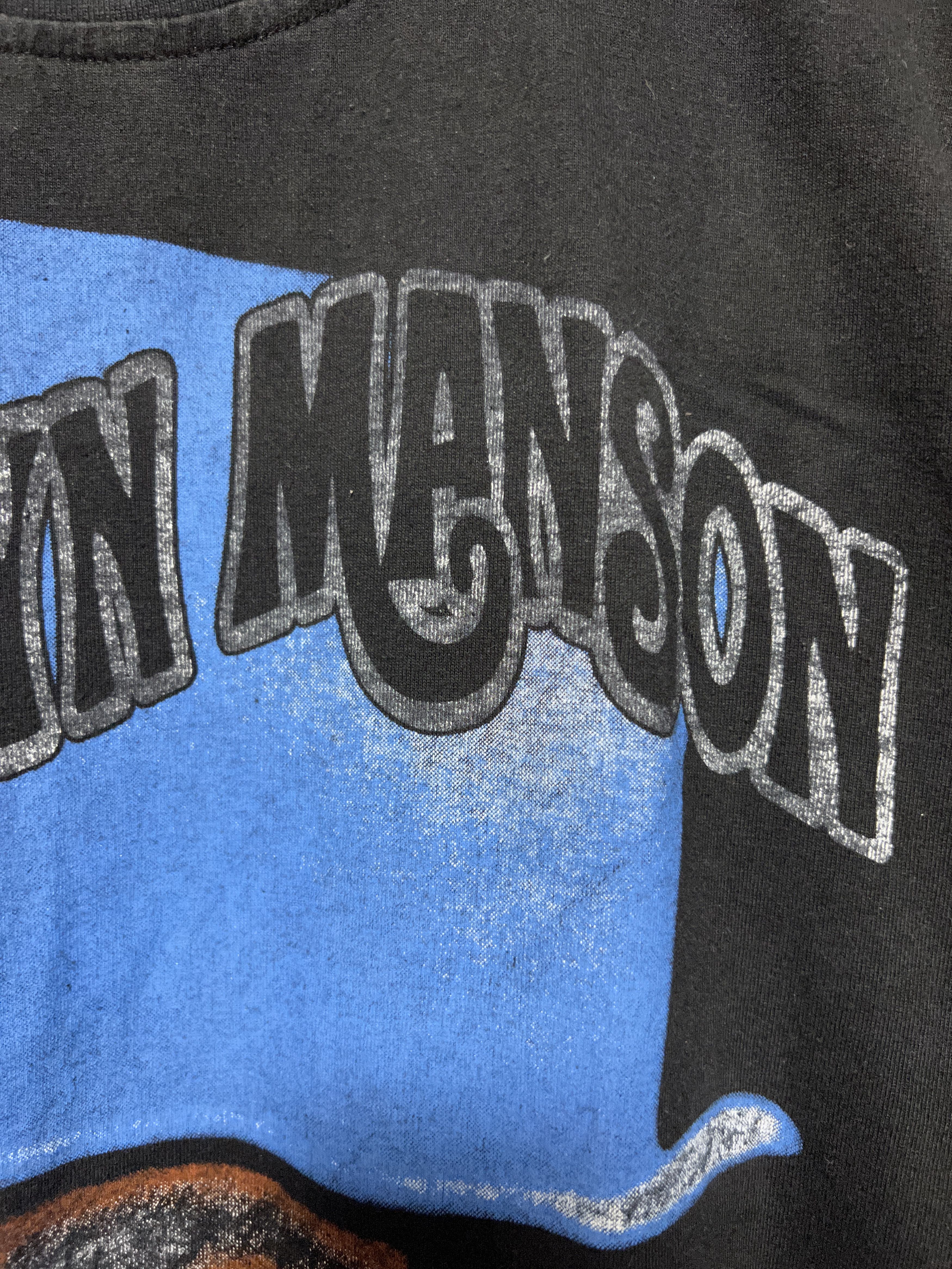 Band Tees × Vintage Vintage 2000s Marilyn Manson Rock Band T-shirt Size US L / EU 52-54 / 3 - 5 Thumbnail