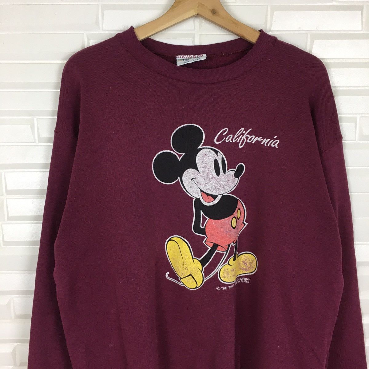 Mickey Mouse × Velva Sheen × Vintage 🔥LAST DROP🔥Vintage Mickey Mouse California Sweatshirt Size US L / EU 52-54 / 3 - 5 Thumbnail