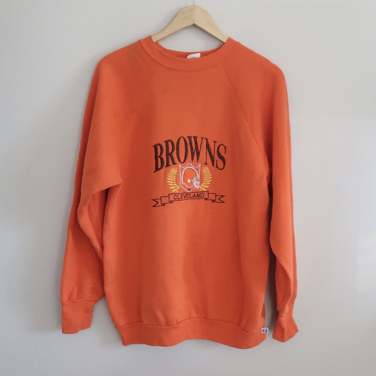 Vintage Logo 7 cleveland browns embroidered sweatshirt