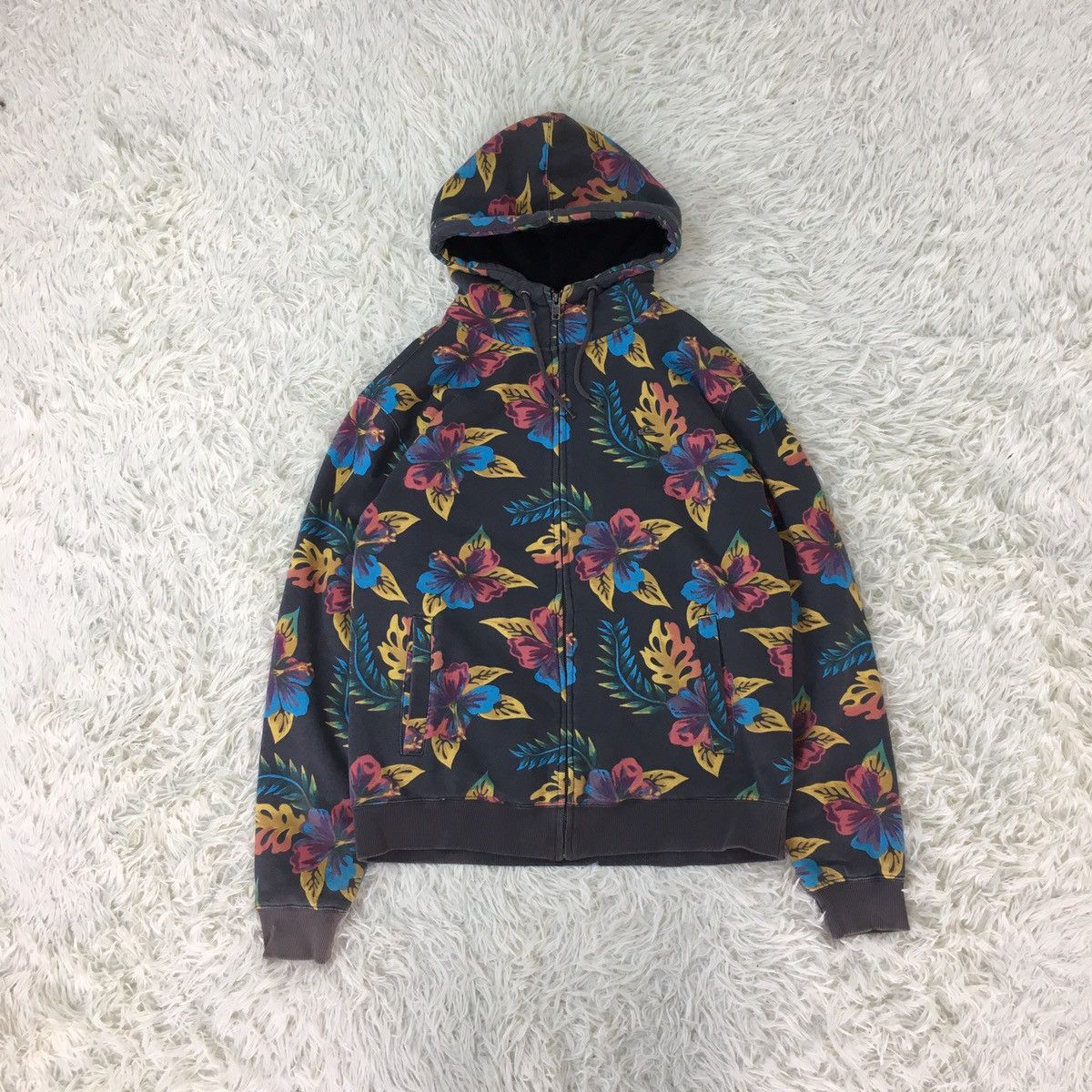 Quiksilver Quiksilver Over Print Flower Hoodie Size US M / EU 48-50 / 2 - 2 Thumbnail