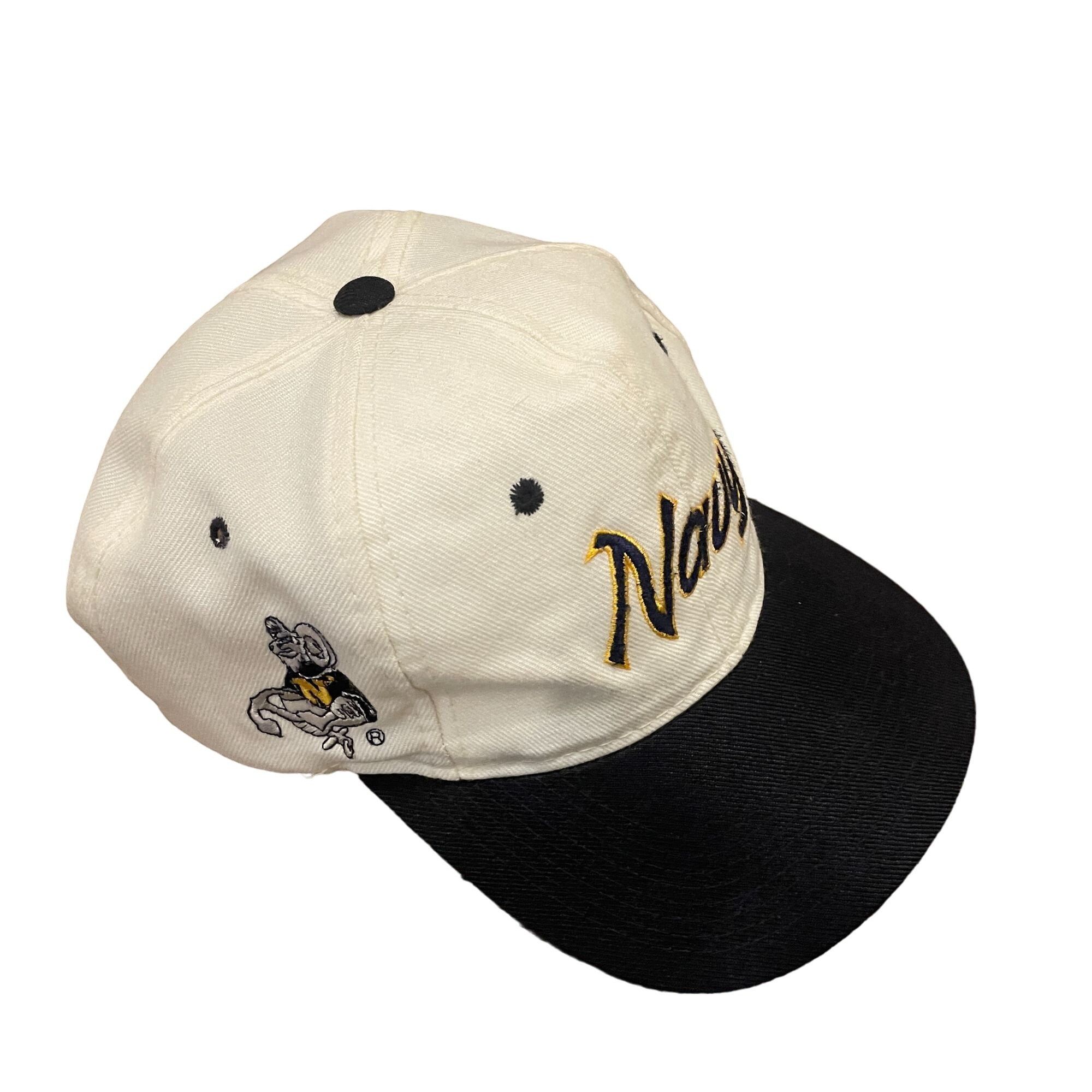 Vintage 80s/90s VTG White/Blue US Navy Football Script Logo Snapback Size ONE SIZE - 4 Thumbnail