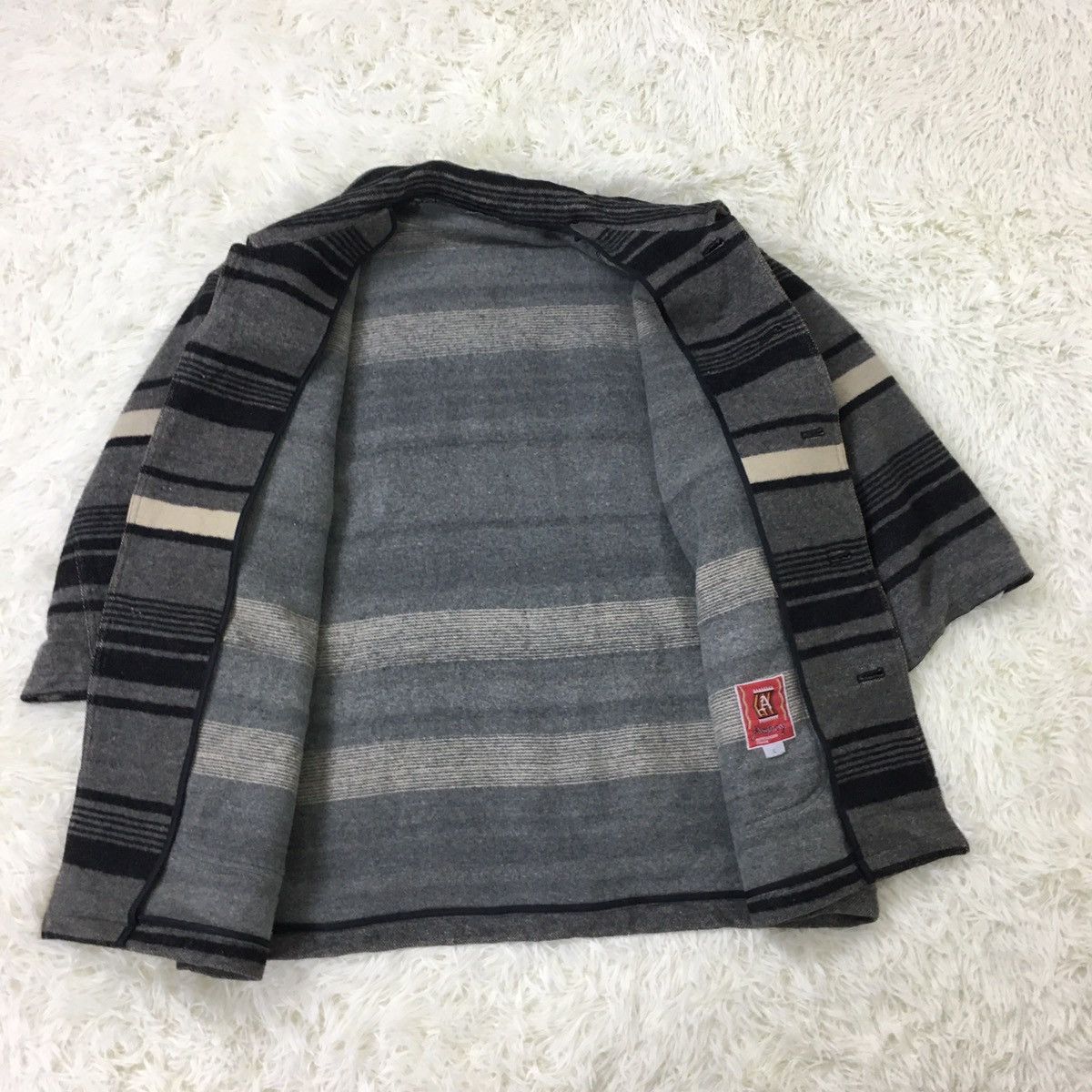 Japanese Brand Japanese Astray Wool Stripes Coat Size US L / EU 52-54 / 3 - 6 Thumbnail