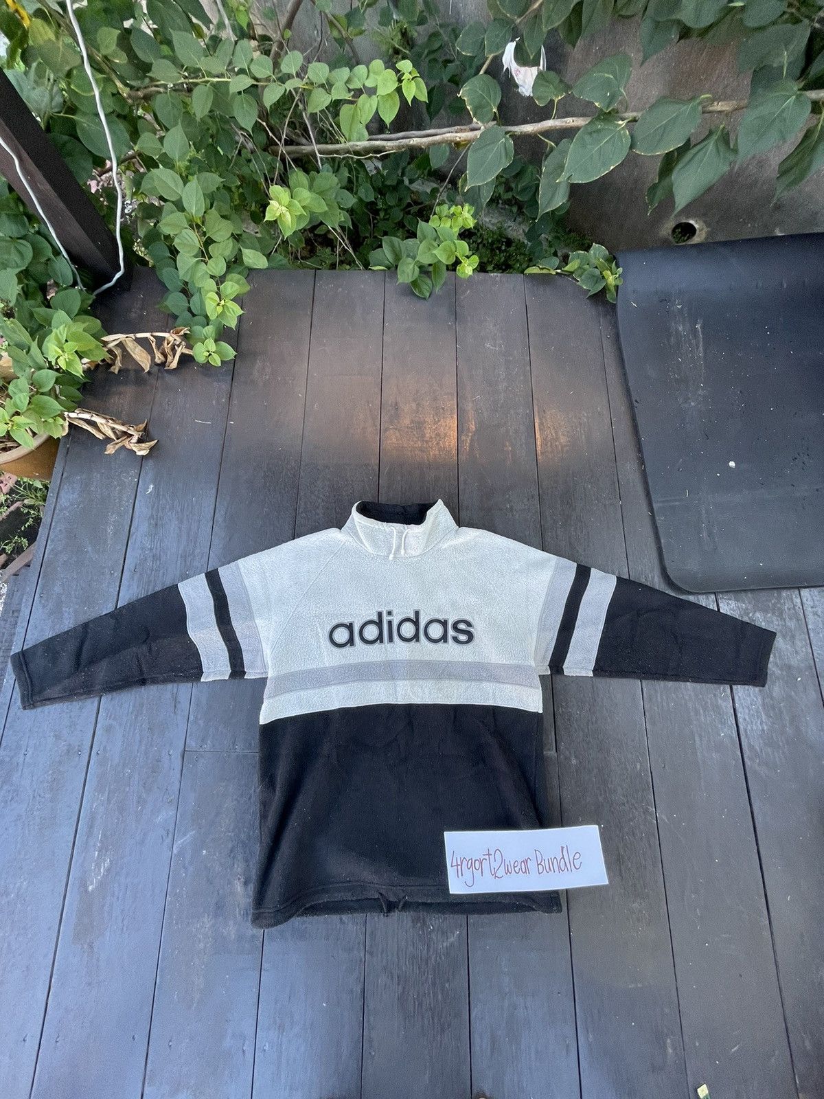 Adidas × Nike × Vintage Adidas Vintage Fleece Rare Design Size US L / EU 52-54 / 3 - 1 Thumbnail