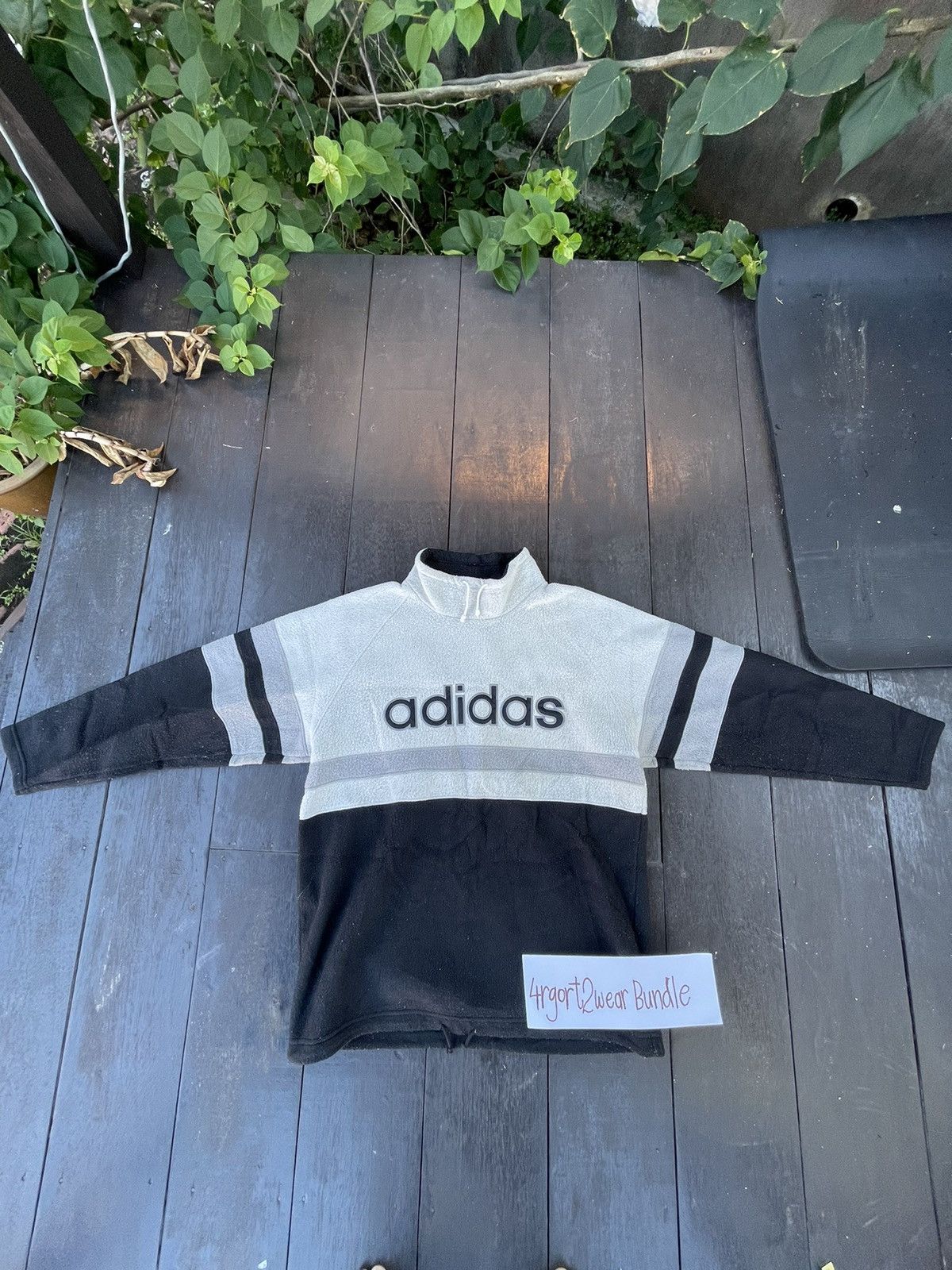 Adidas × Nike × Vintage Adidas Vintage Fleece Rare Design Size US L / EU 52-54 / 3 - 2 Thumbnail
