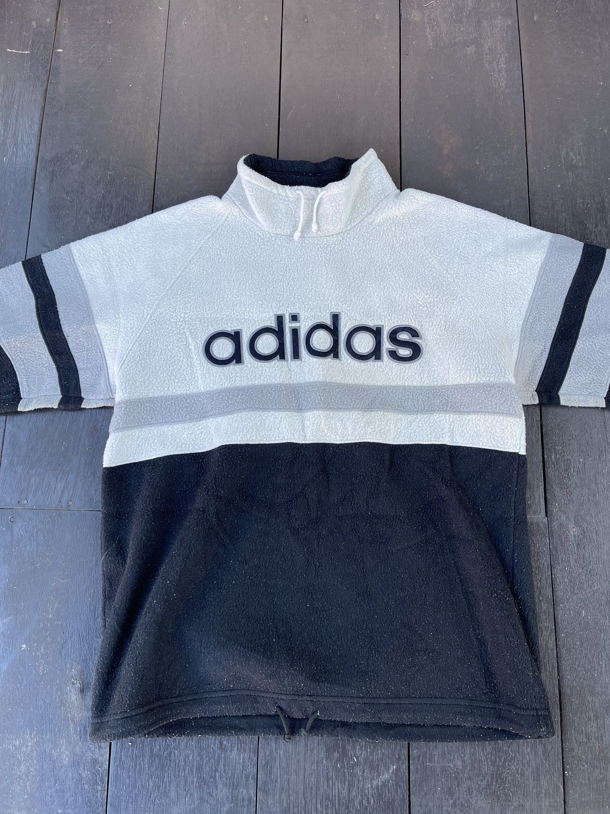 Adidas × Nike × Vintage Adidas Vintage Fleece Rare Design Size US L / EU 52-54 / 3 - 3 Thumbnail