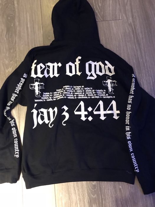 Fear of God Jay Z 4:44 Fear Of God Hoodie Sz Large | Grailed