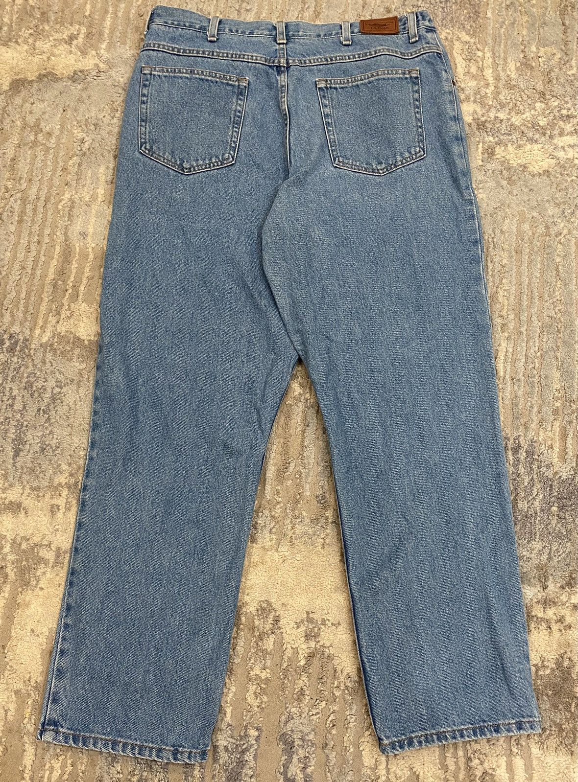 L.L. Bean × Vintage L.L. Bean Comfort Waist Washed Denim Striaght Jeans Size US 35 - 5 Thumbnail