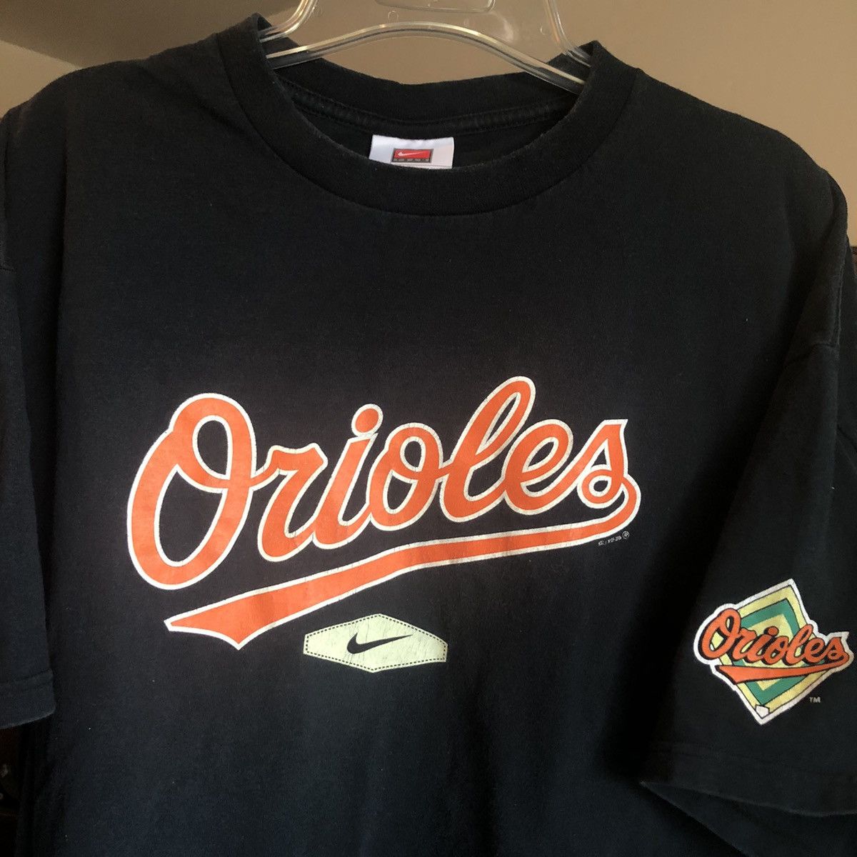 Nike Vintage 2000s Nike Baltimore Orioles Center Swoosh Logo Tee | Grailed