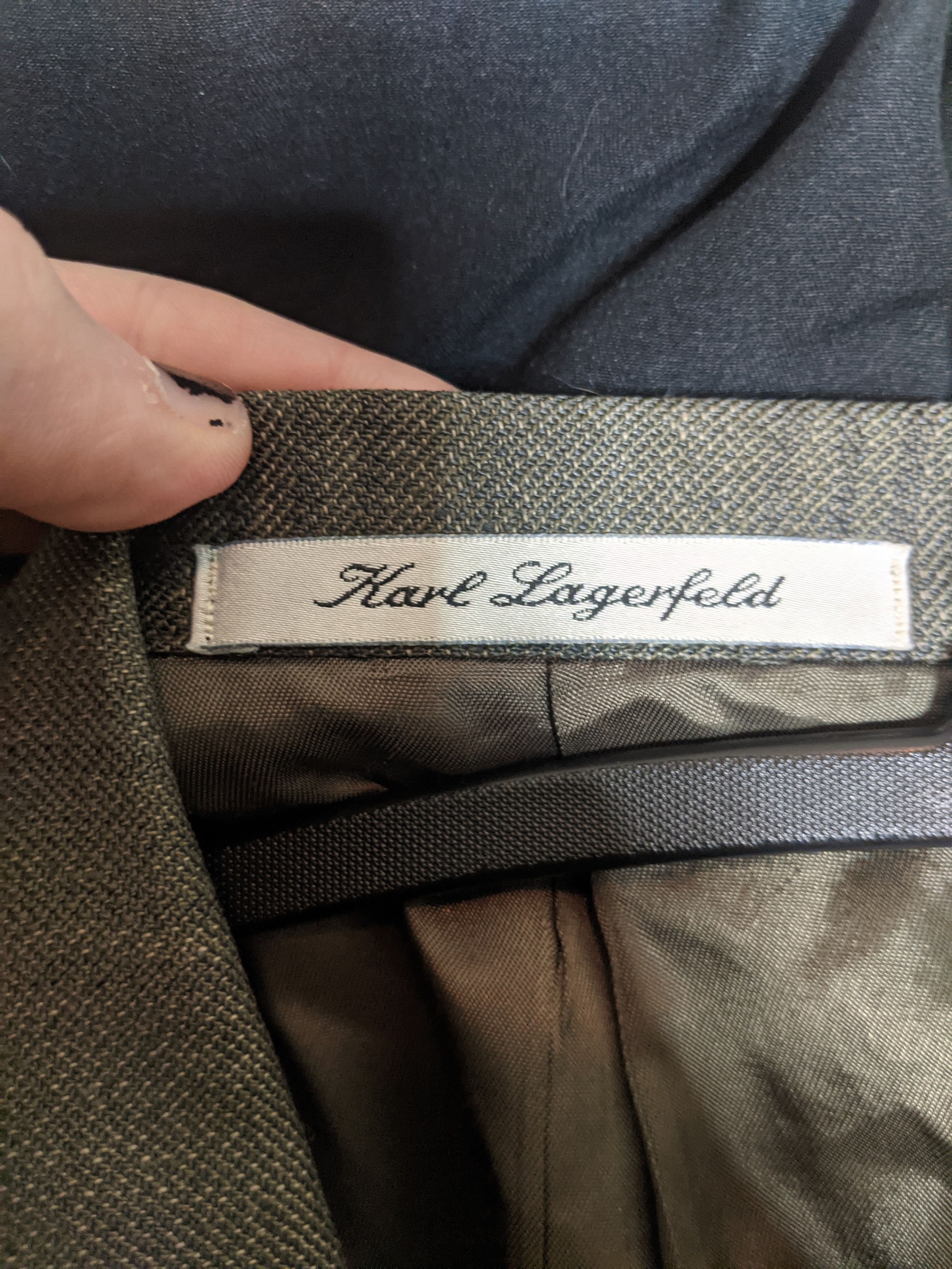 Karl Lagerfeld Silk and wool plaid blazer jacket Size 42L - 5 Thumbnail