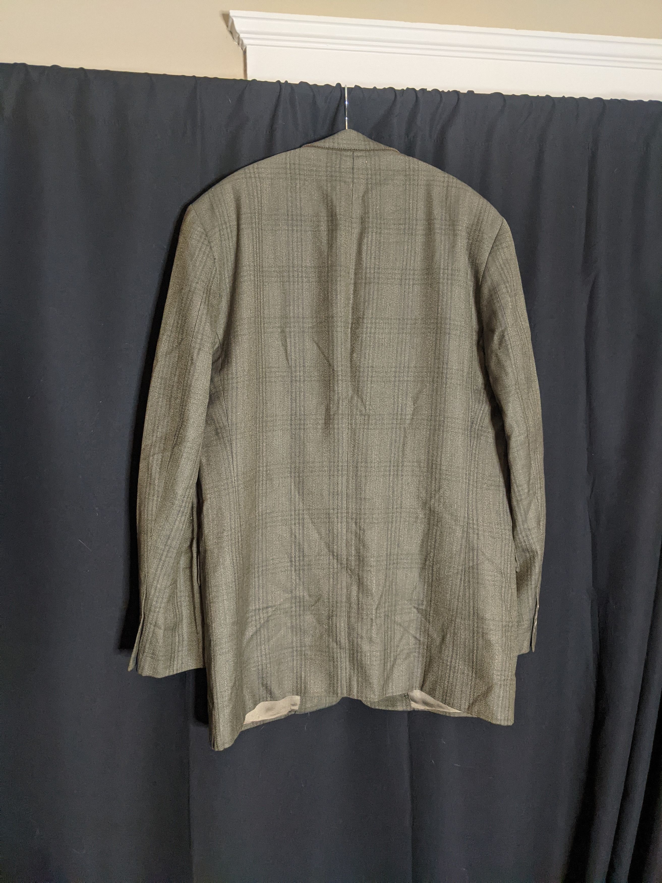 Karl Lagerfeld Silk and wool plaid blazer jacket Size 42L - 6 Thumbnail