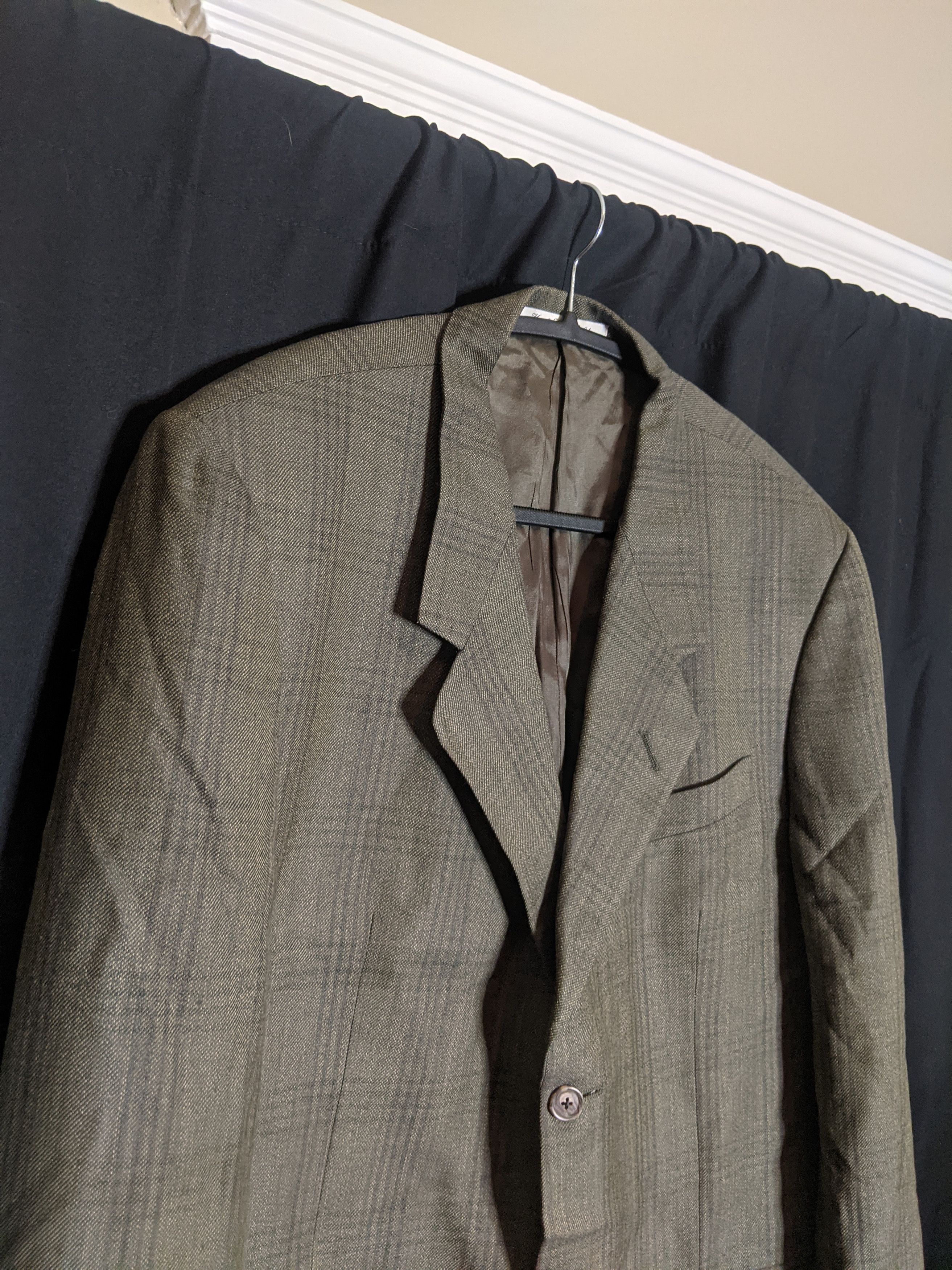 Karl Lagerfeld Silk and wool plaid blazer jacket Size 42L - 8 Thumbnail