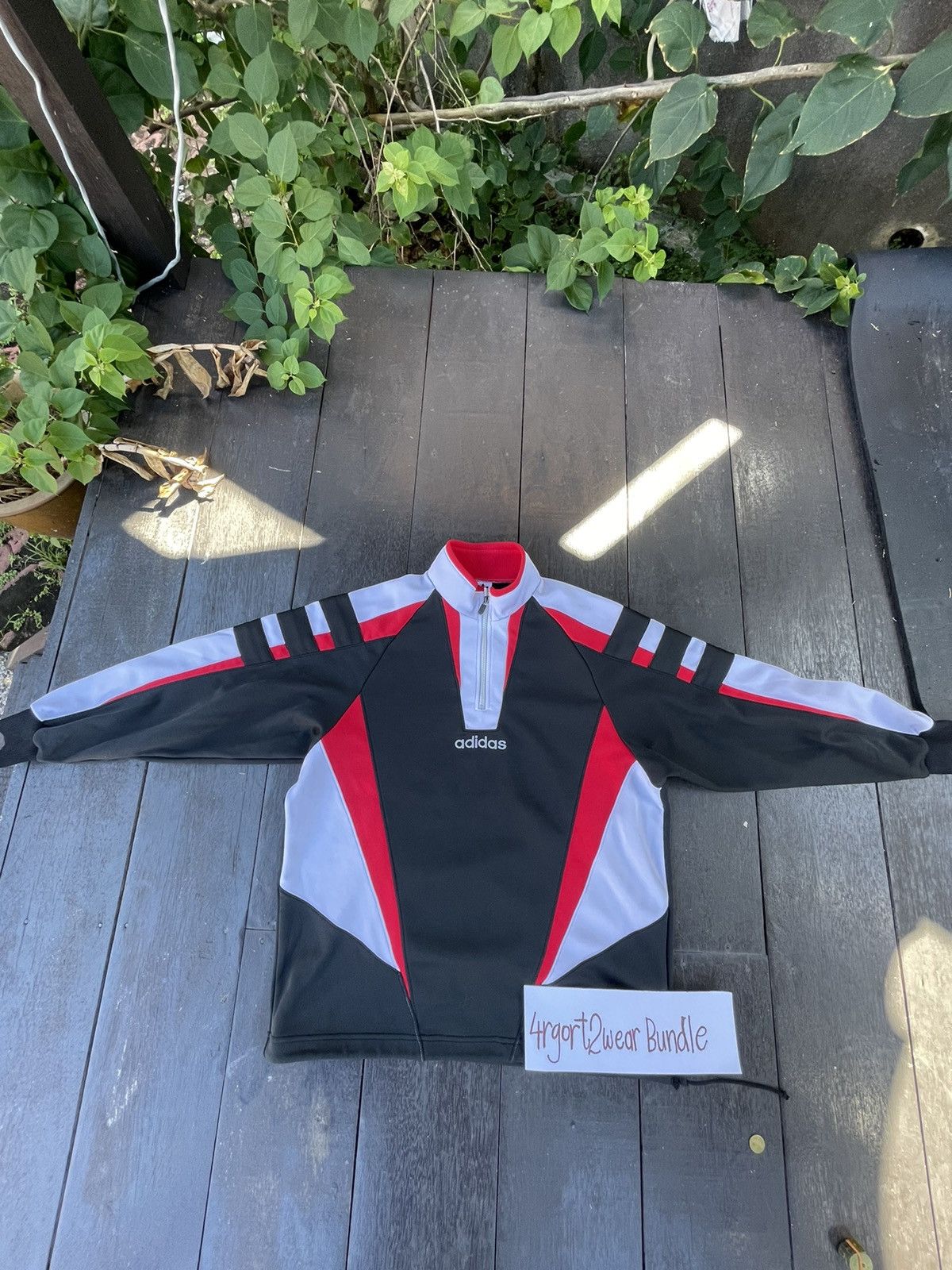 Adidas × Vintage Adidas Centre Logo Halfzip Sweater Size US XL / EU 56 / 4 - 1 Thumbnail