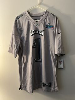 Nike Philadelphia Eagles Super Bowl LVII #1 Hurts Grey Jersey