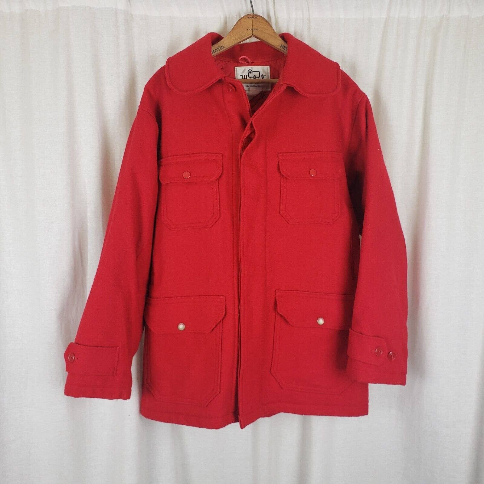 Vintage Woolrich Mackinaw Field Hunting Jacket Barn Coat 42