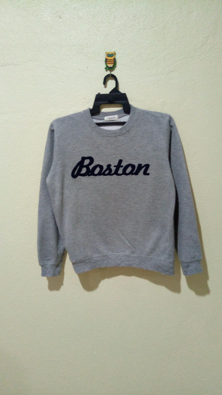 Thruxton Sweatshir t Boston Spell Out Big Logo size M