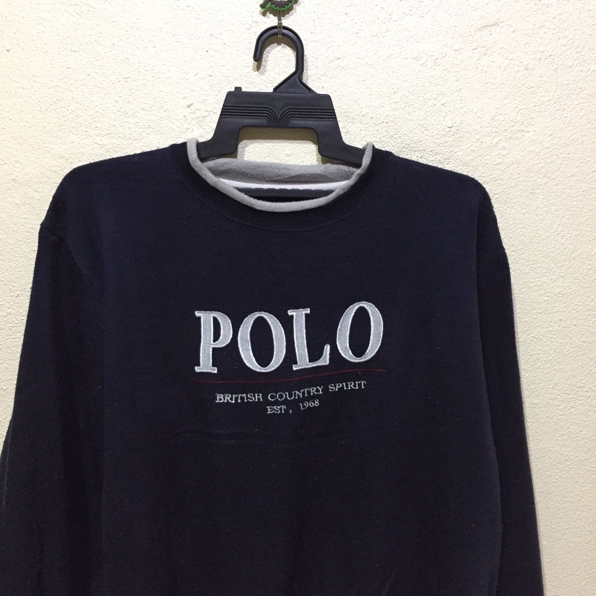 Vintage POLO SWEATSHIRT FLEECE SPELL OUT BIG LOGO M FITS XXL Size US XXL / EU 58 / 5 - 2 Thumbnail