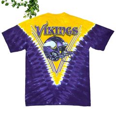 Gold Glitter Vikings Tie Dye T-Shirt