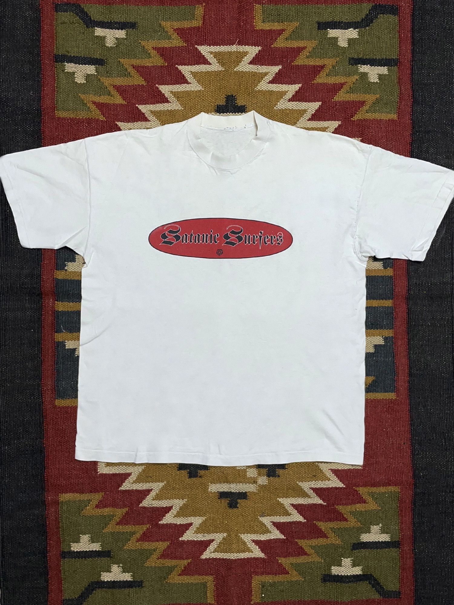 VINTAGE RARE SATANIC SURFERS BIG LOGO BAND TEE