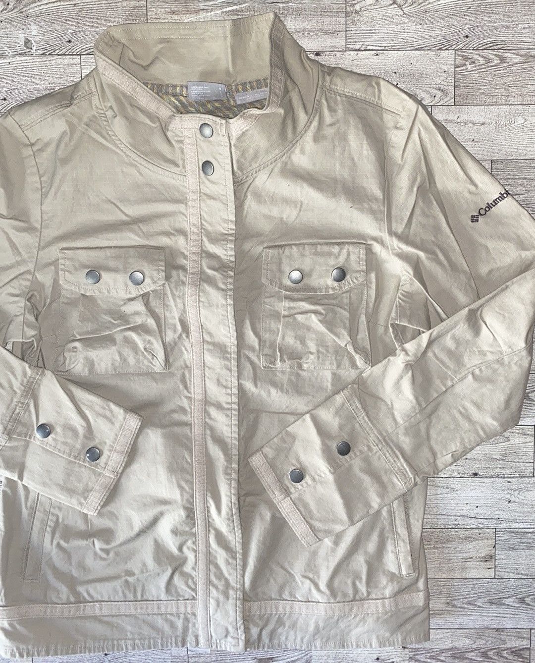 Columbia Columbia, Sun Shield, Lightweight, Beige Windbreaker Coat Size L / US 10 / IT 46 - 4 Thumbnail
