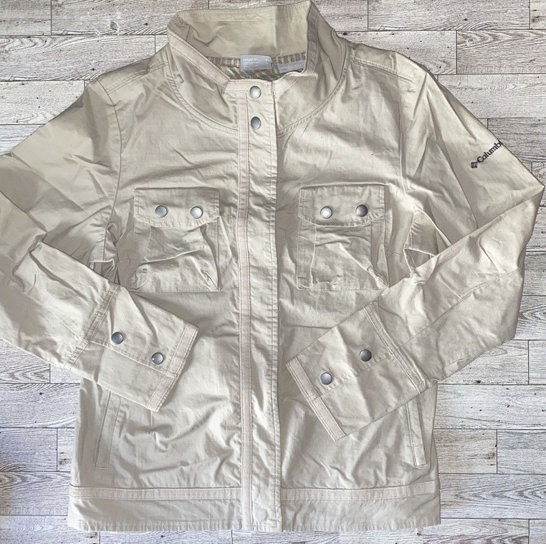 Columbia Columbia, Sun Shield, Lightweight, Beige Windbreaker Coat Size L / US 10 / IT 46 - 3 Thumbnail