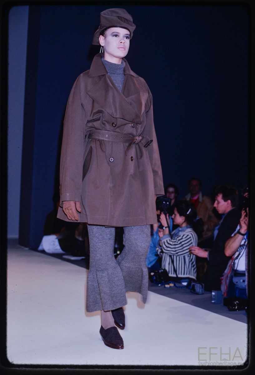 Issey Miyake Fall 1989 Vintage Olive Military Trench Coat