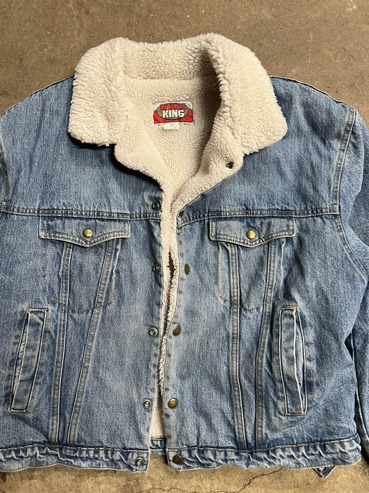 Vintage Vintage Denim Sherpa Work King Jacket Size US XL / EU 56 / 4 - 4 Thumbnail