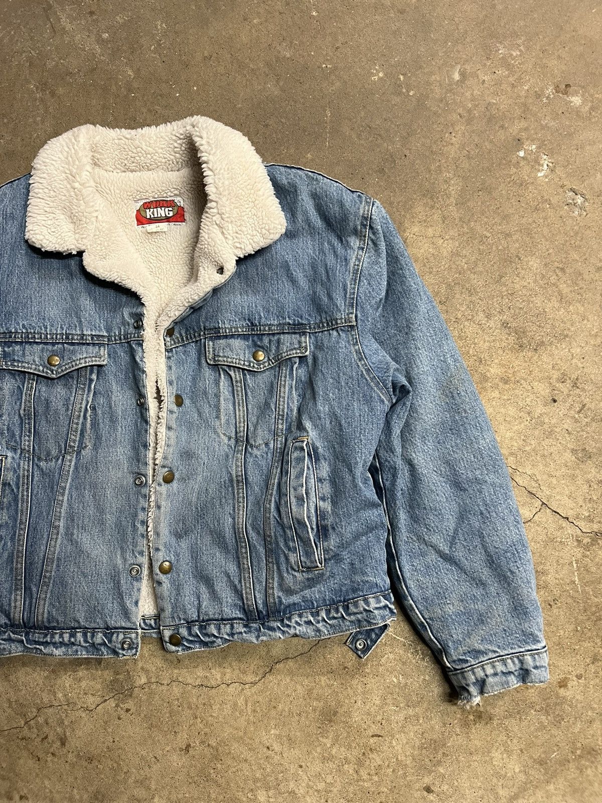 Vintage Vintage Denim Sherpa Work King Jacket Size US XL / EU 56 / 4 - 2 Thumbnail