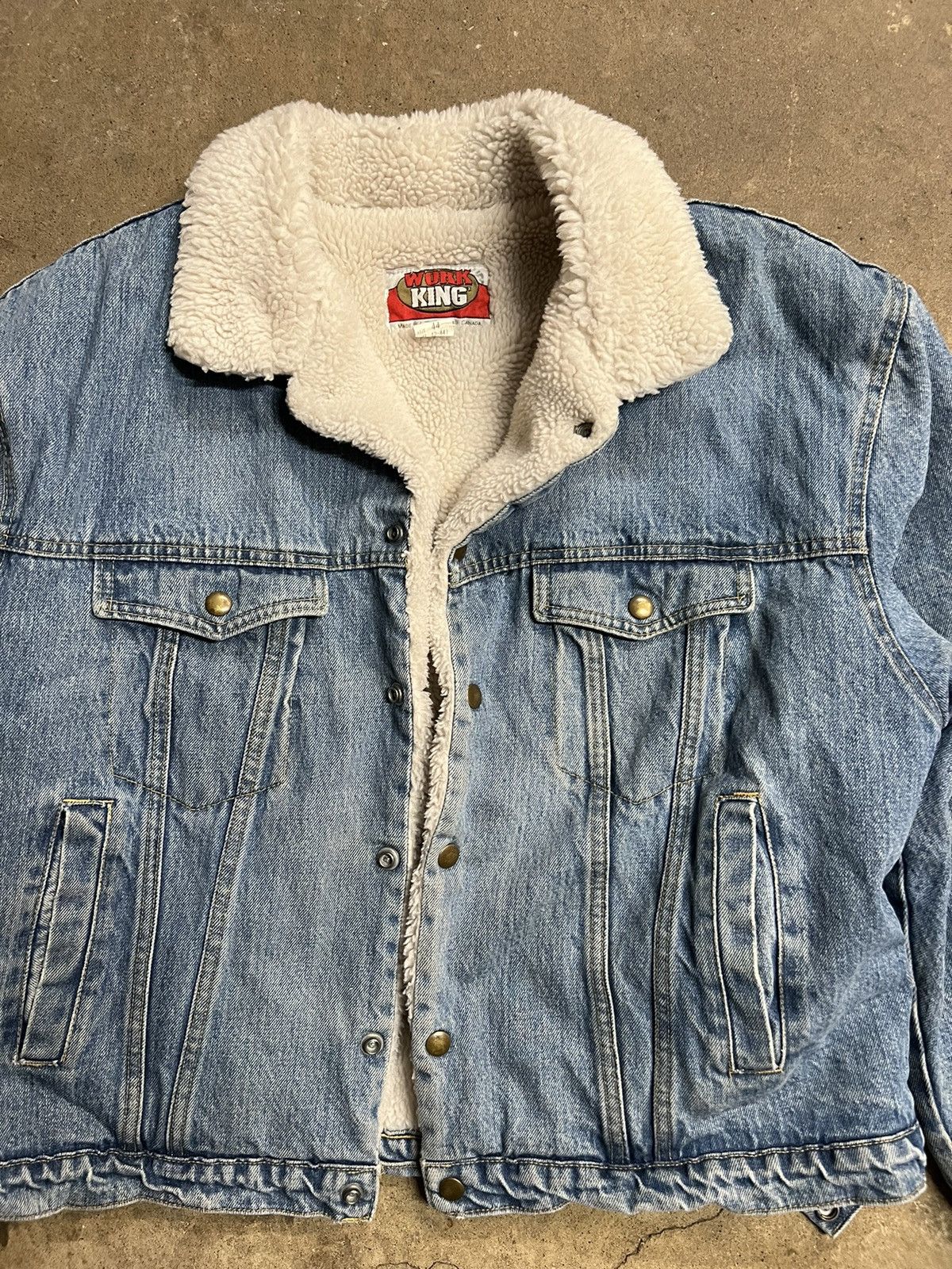 Vintage Vintage Denim Sherpa Work King Jacket Size US XL / EU 56 / 4 - 3 Thumbnail