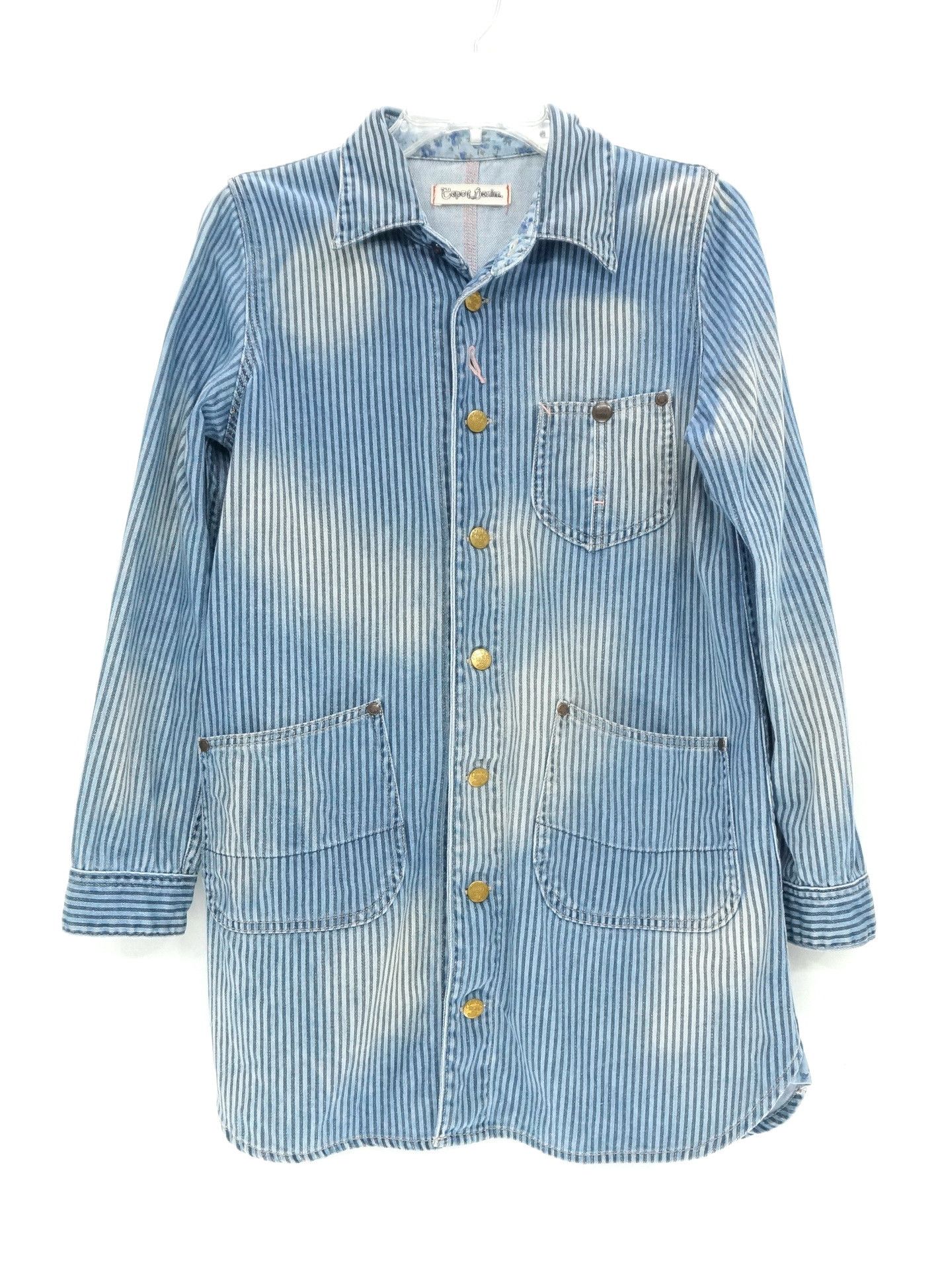 image of Japan Cepo & Denim Union Made Women's Denim Shirt in Blue (Size Medium)
