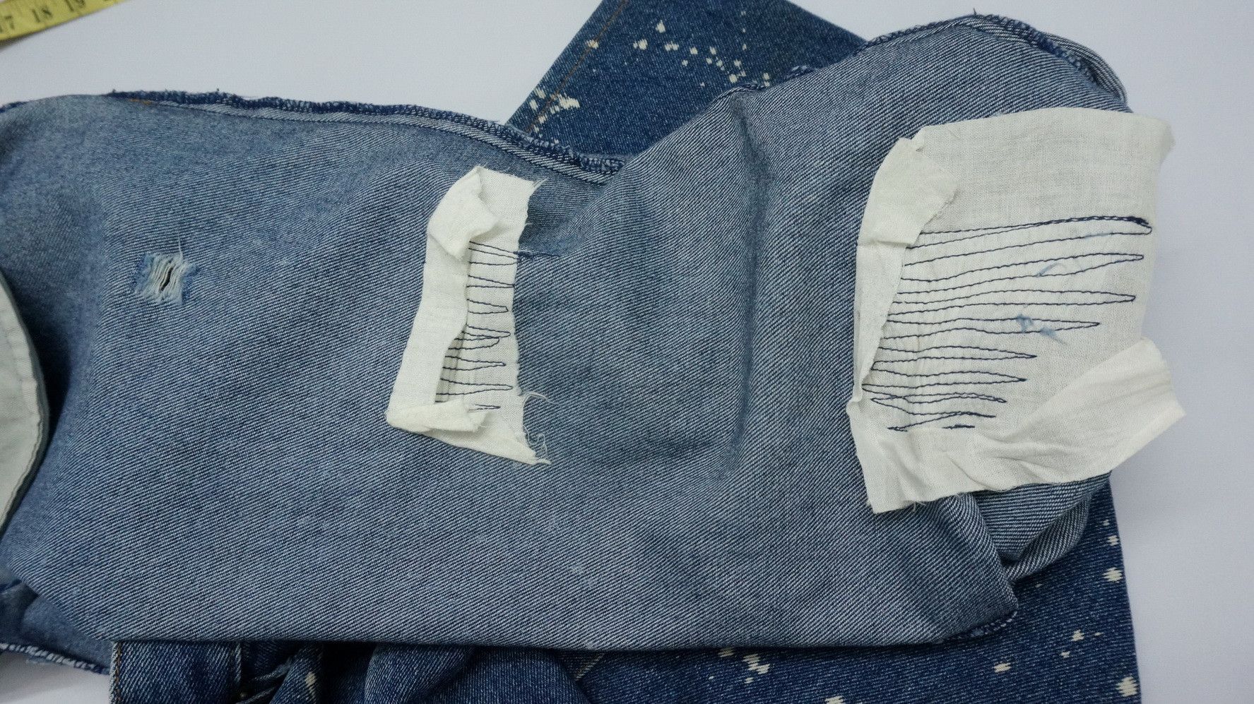 Japanese Brand Vintage Japan UPSTART Bleach Splattered Jeans Size US 34 / EU 50 - 18 Thumbnail