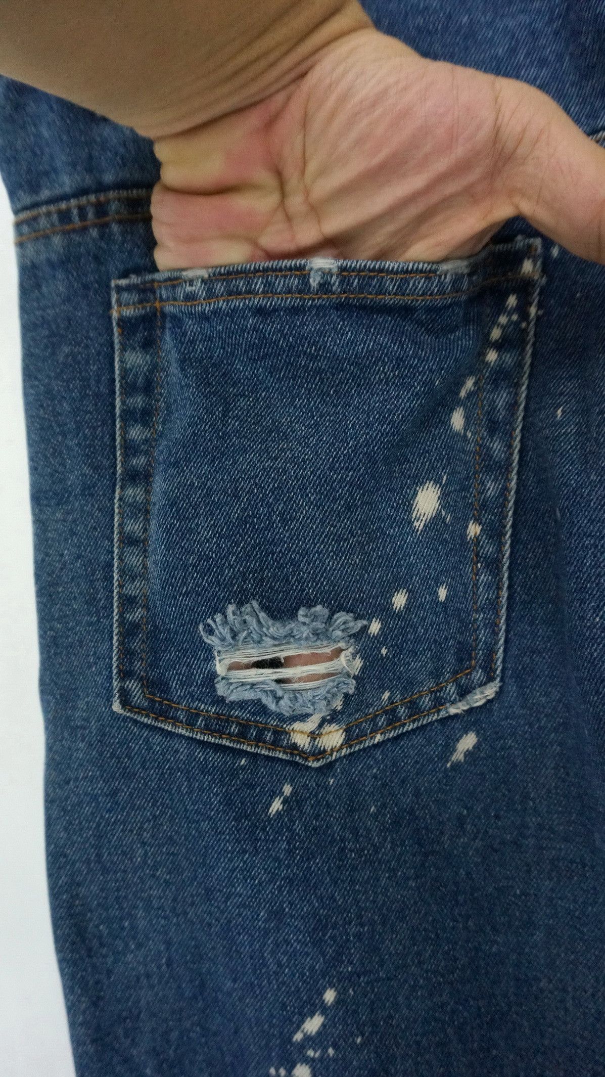 Japanese Brand Vintage Japan UPSTART Bleach Splattered Jeans Size US 34 / EU 50 - 10 Thumbnail