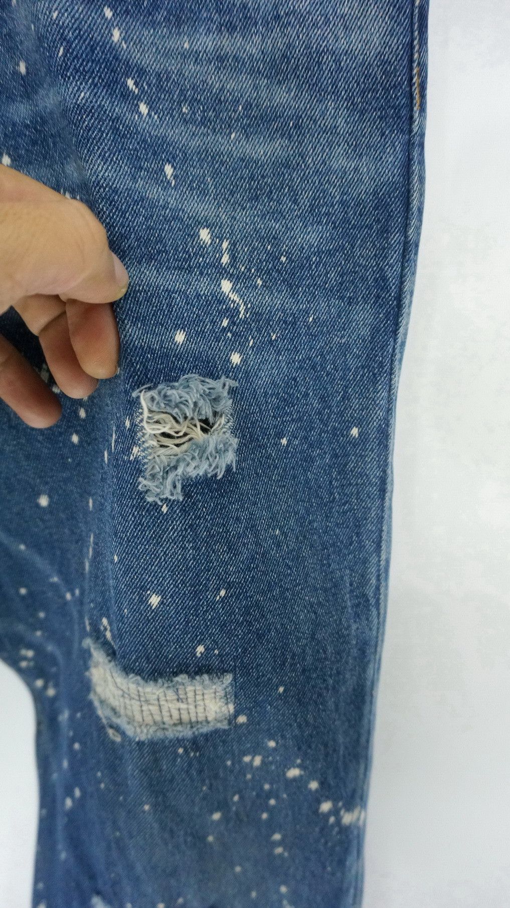Japanese Brand Vintage Japan UPSTART Bleach Splattered Jeans Size US 34 / EU 50 - 6 Thumbnail