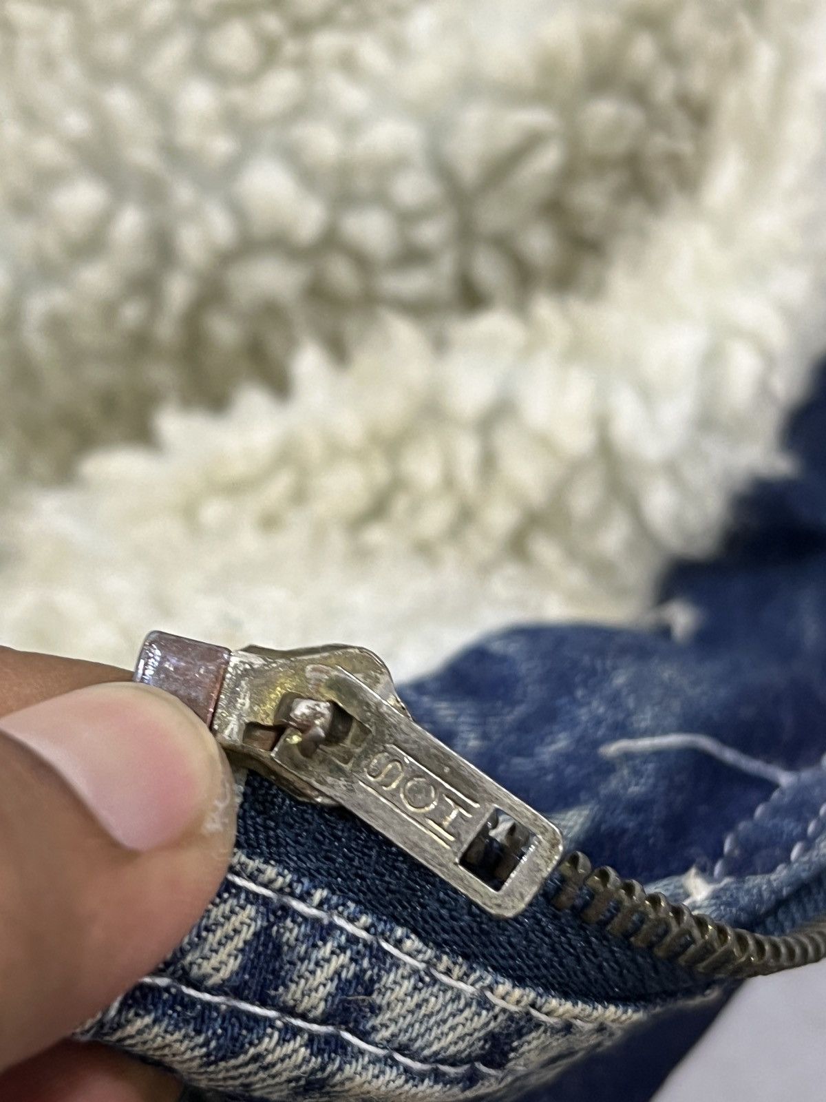 Vintage (Zz). VINTAGE DENIM SHERPA JACKET Size US L / EU 52-54 / 3 - 12 Thumbnail