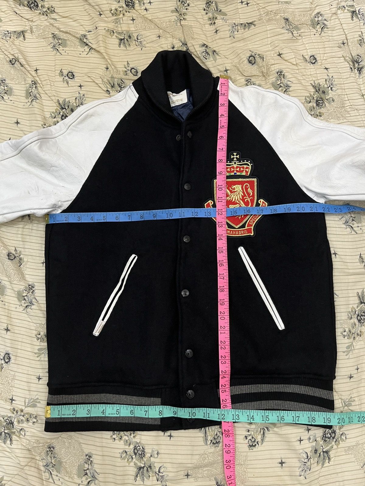 Japanese Brand (Zz). MAHAGRID DESIGNED GARMENTS VARSITY LEATHER SLEEVE Size US M / EU 48-50 / 2 - 18 Thumbnail