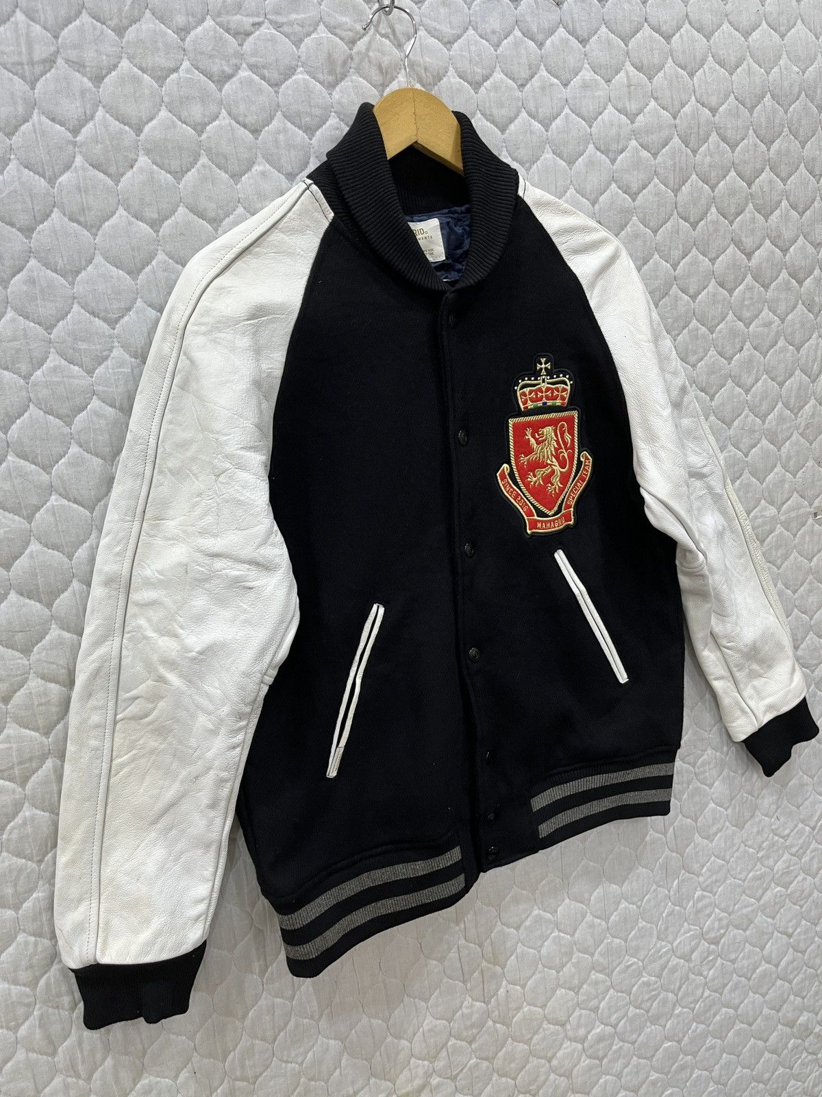Japanese Brand (Zz). MAHAGRID DESIGNED GARMENTS VARSITY LEATHER SLEEVE Size US M / EU 48-50 / 2 - 3 Thumbnail
