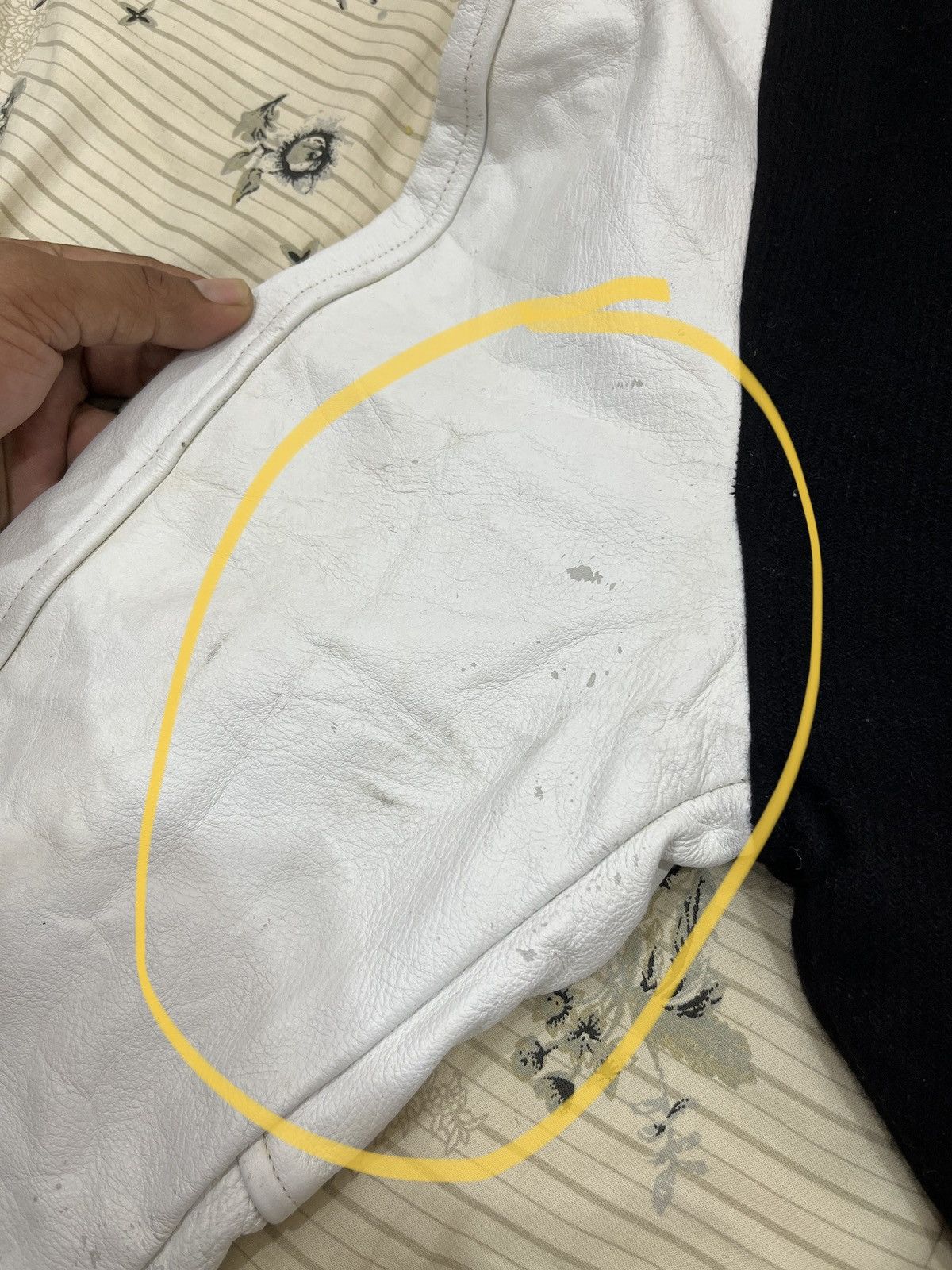 Japanese Brand (Zz). MAHAGRID DESIGNED GARMENTS VARSITY LEATHER SLEEVE Size US M / EU 48-50 / 2 - 13 Thumbnail