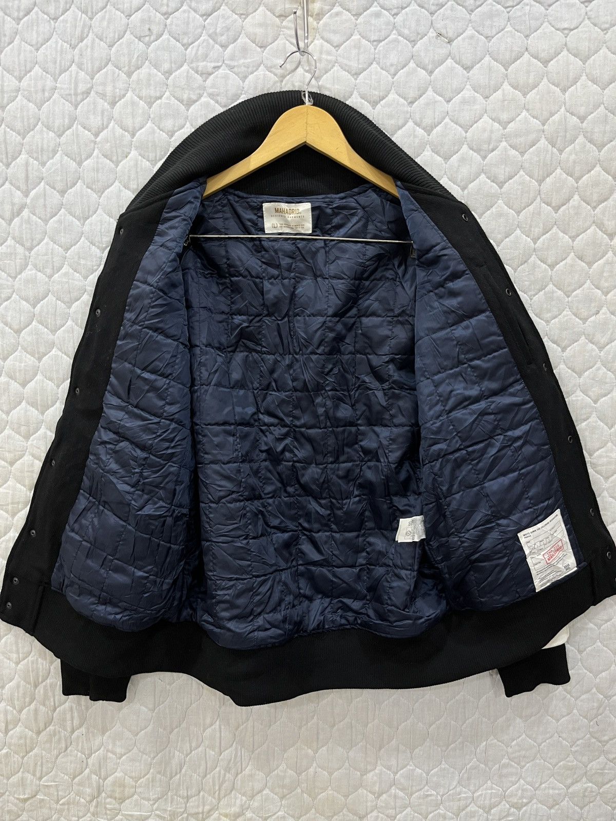 Japanese Brand (Zz). MAHAGRID DESIGNED GARMENTS VARSITY LEATHER SLEEVE Size US M / EU 48-50 / 2 - 7 Thumbnail
