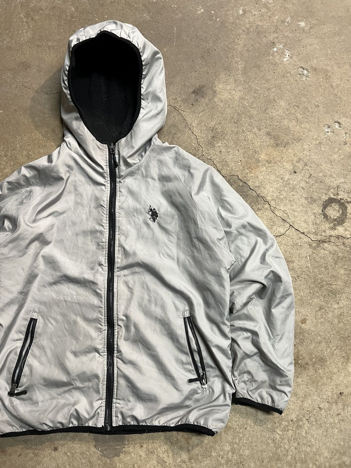 U.S. Polo Assn. × Vintage Vintage 90s U.S Polo Assn Reversible Hooded Jacket Size US M / EU 48-50 / 2 - 4 Thumbnail