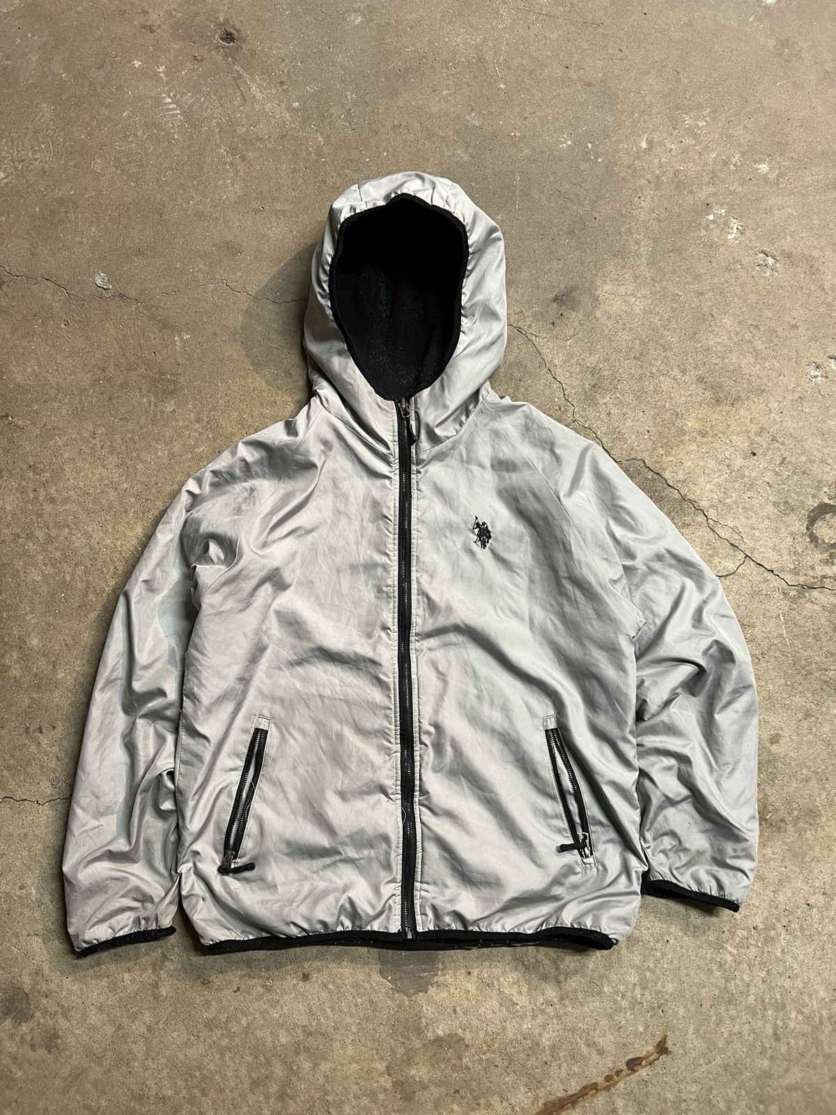 U.S. Polo Assn. × Vintage Vintage 90s U.S Polo Assn Reversible Hooded Jacket Size US M / EU 48-50 / 2 - 3 Thumbnail