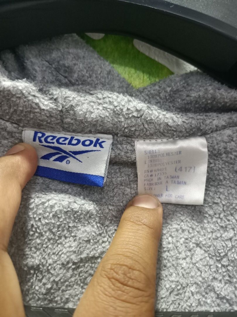 Reebok × Vintage Vintage Reebok windbreaker hoodie jacket 2tones Size US L / EU 52-54 / 3 - 9 Thumbnail