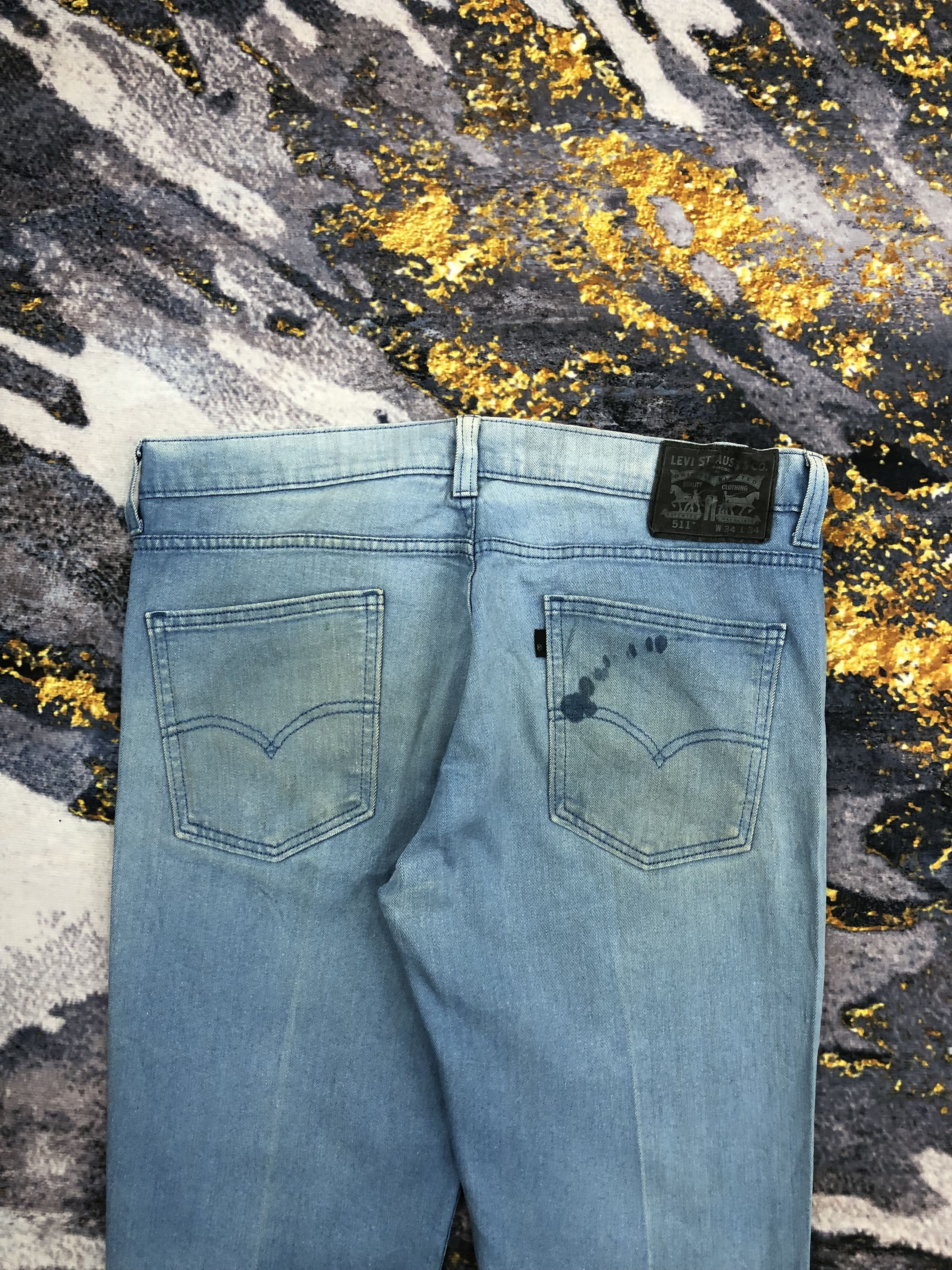 Levi's Vintage Levis 511 Light Blue Denim Jeans DPP0076 Size US 36 / EU 52 - 4 Thumbnail